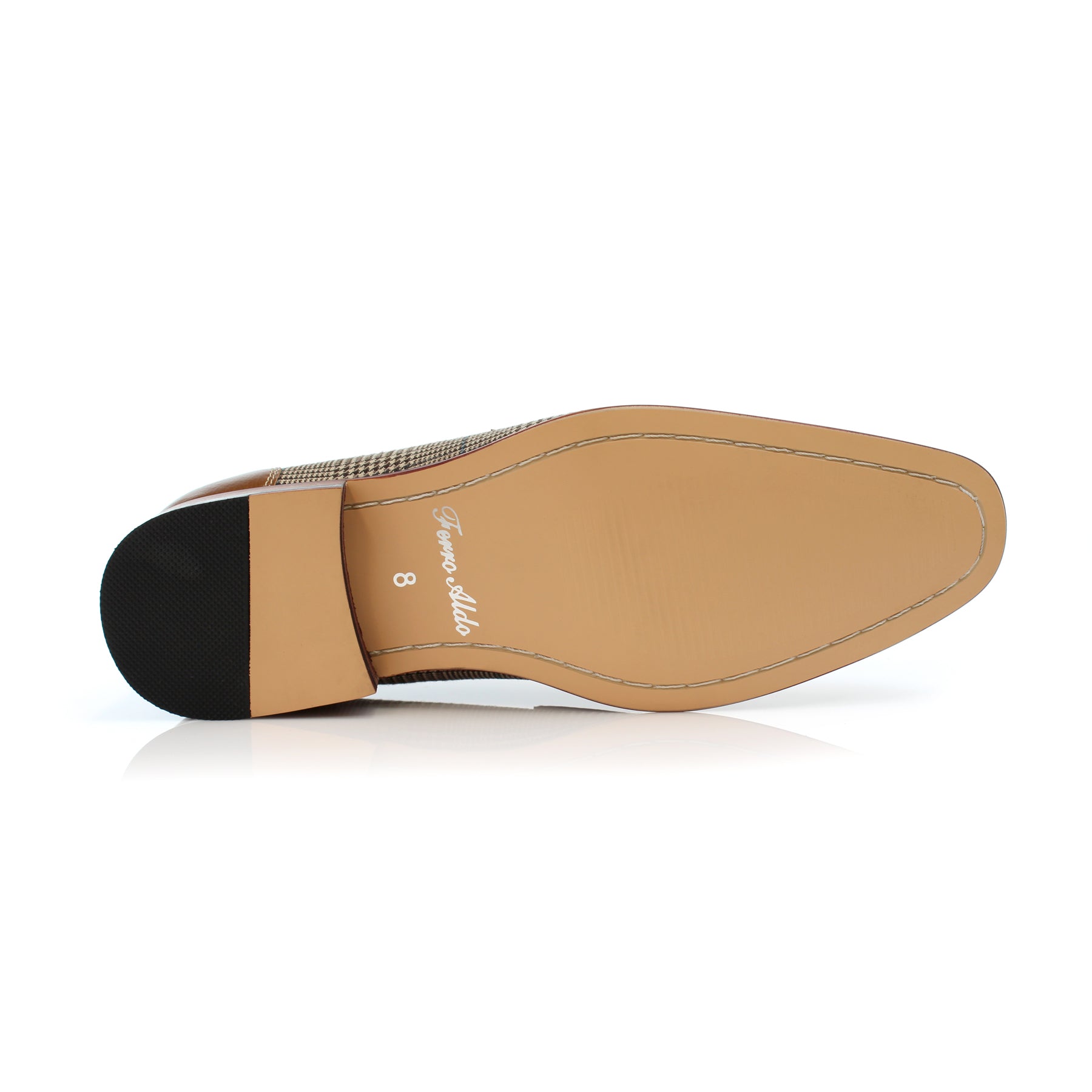 Plaid Loafers | Sidney by Ferro Aldo | Conal Footwear | Bottom Sole Angle View