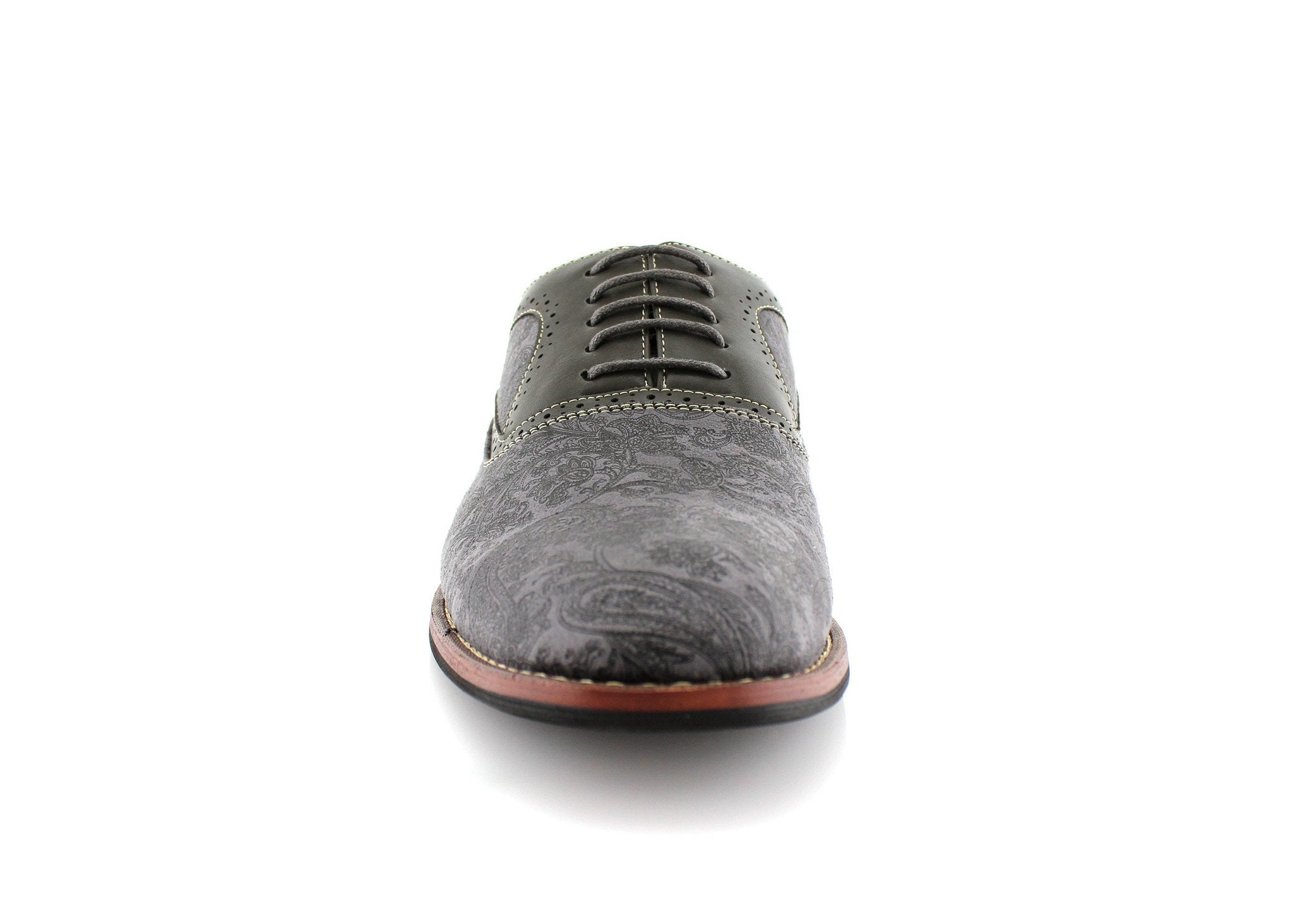 Paisley Pattern Brogue Oxfords | Scott by Ferro Aldo | Conal Footwear | Front Angle View