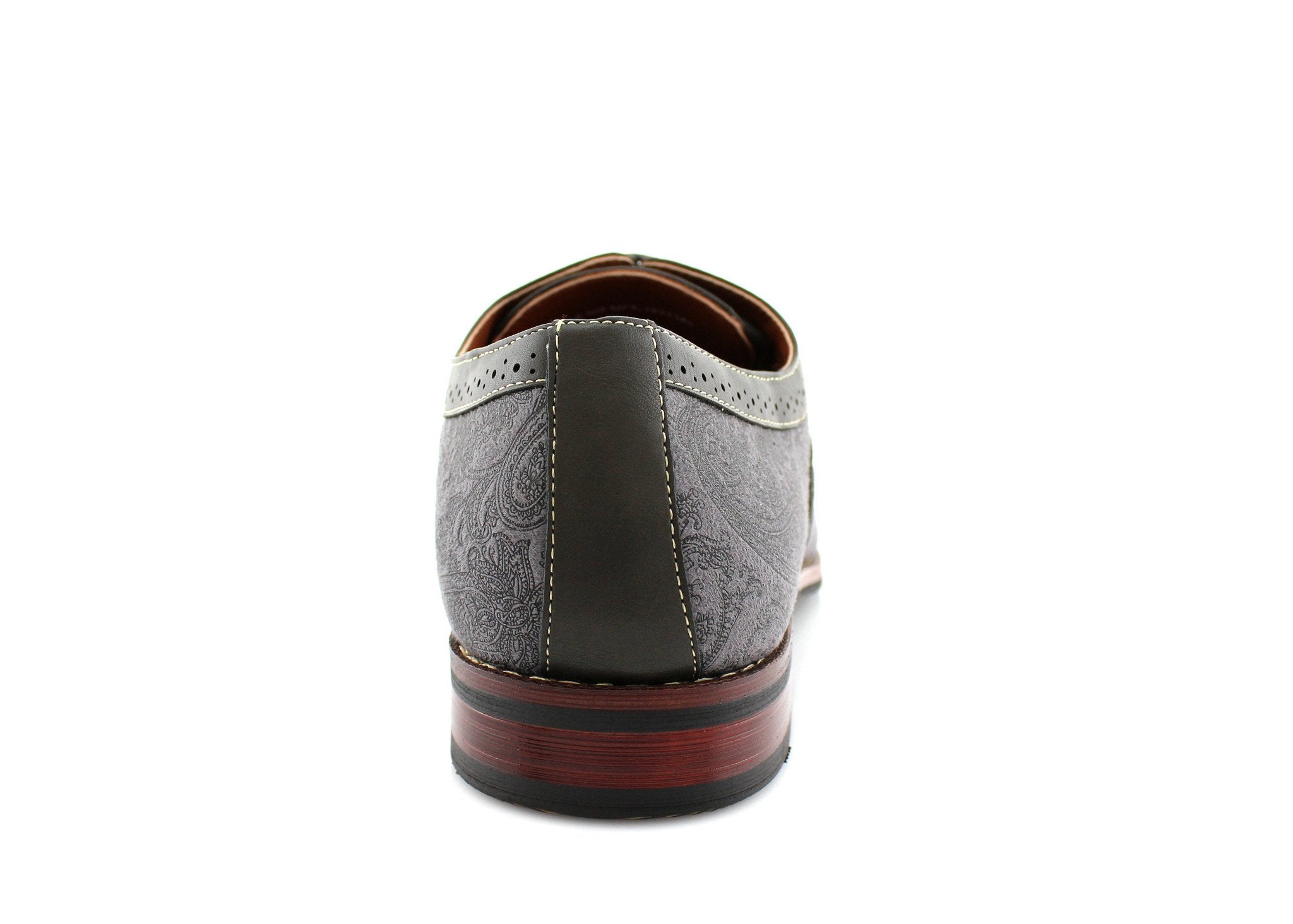 Paisley Pattern Brogue Oxfords | Scott by Ferro Aldo | Conal Footwear | Back Angle View