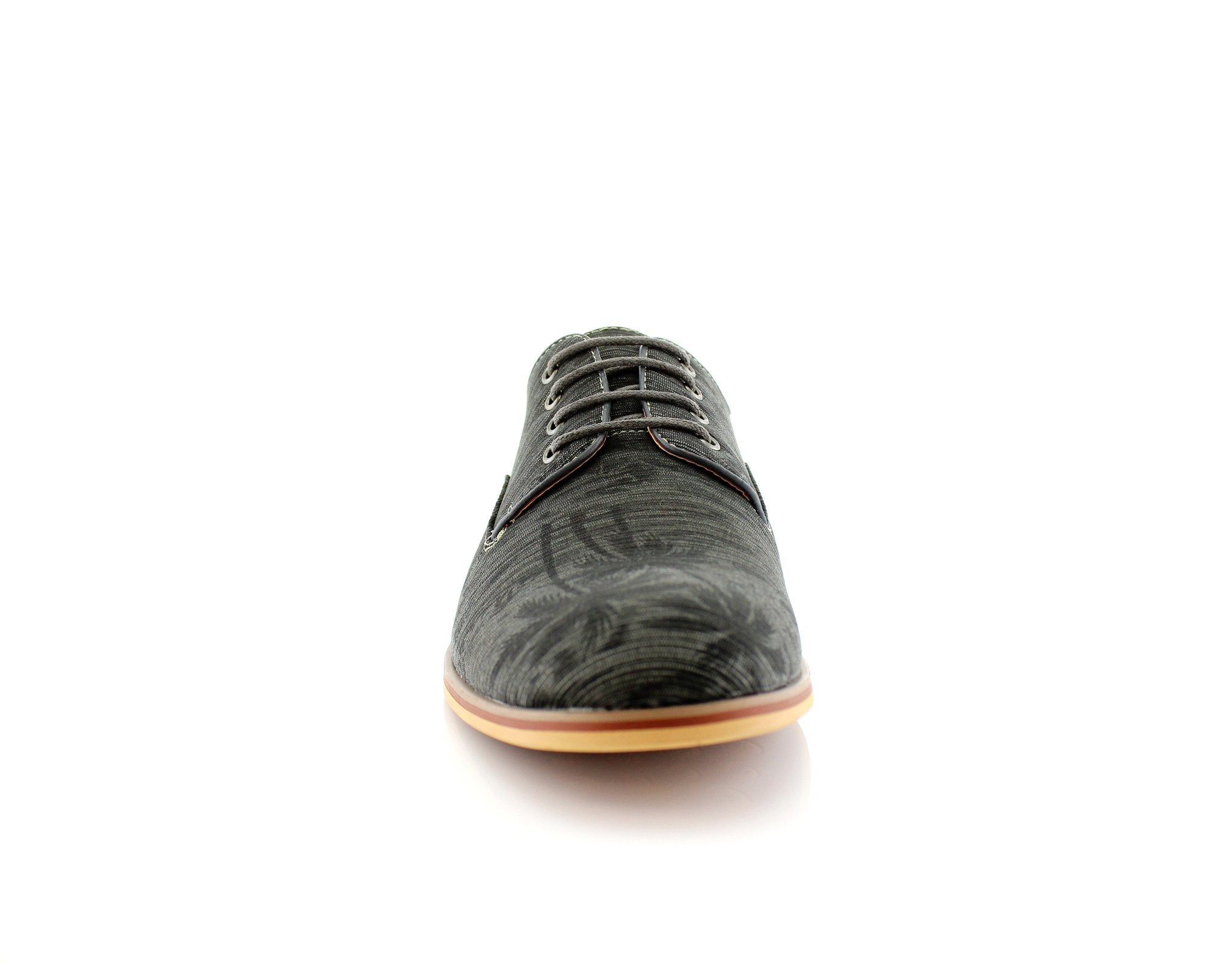 Palm Tree Print Derby Shoes | Paco by Ferro Aldo | Conal Footwear | Front Angle View