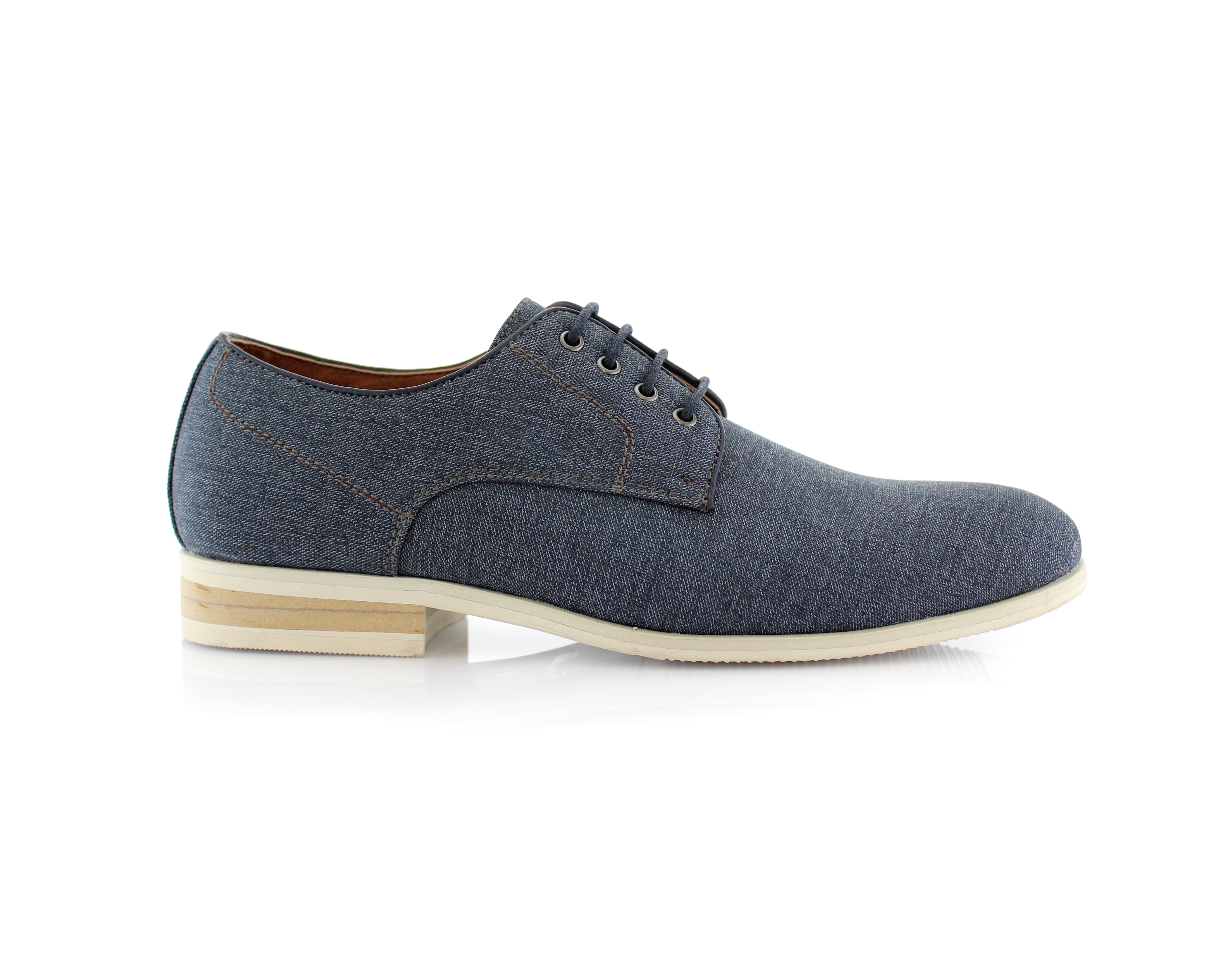 Linen Blended Derby Shoes | Nash by Ferro Aldo | Conal Footwear | Outer Side Angle View