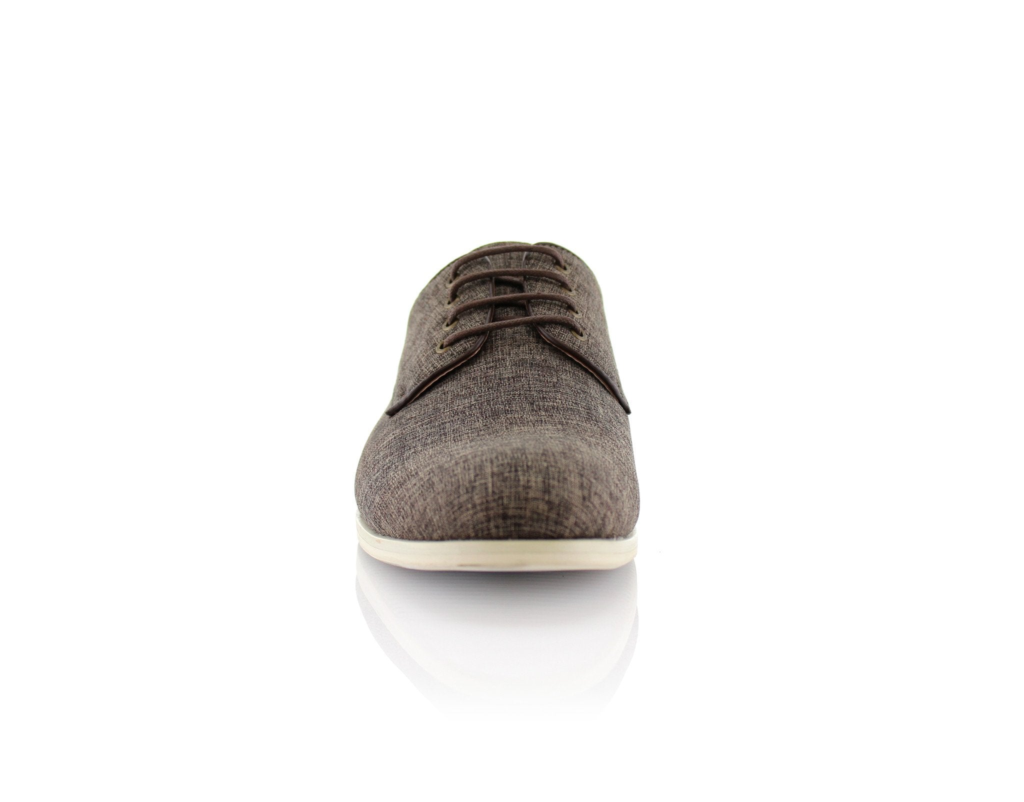 Linen Blended Derby Shoes | Nash by Ferro Aldo | Conal Footwear | Front Angle View