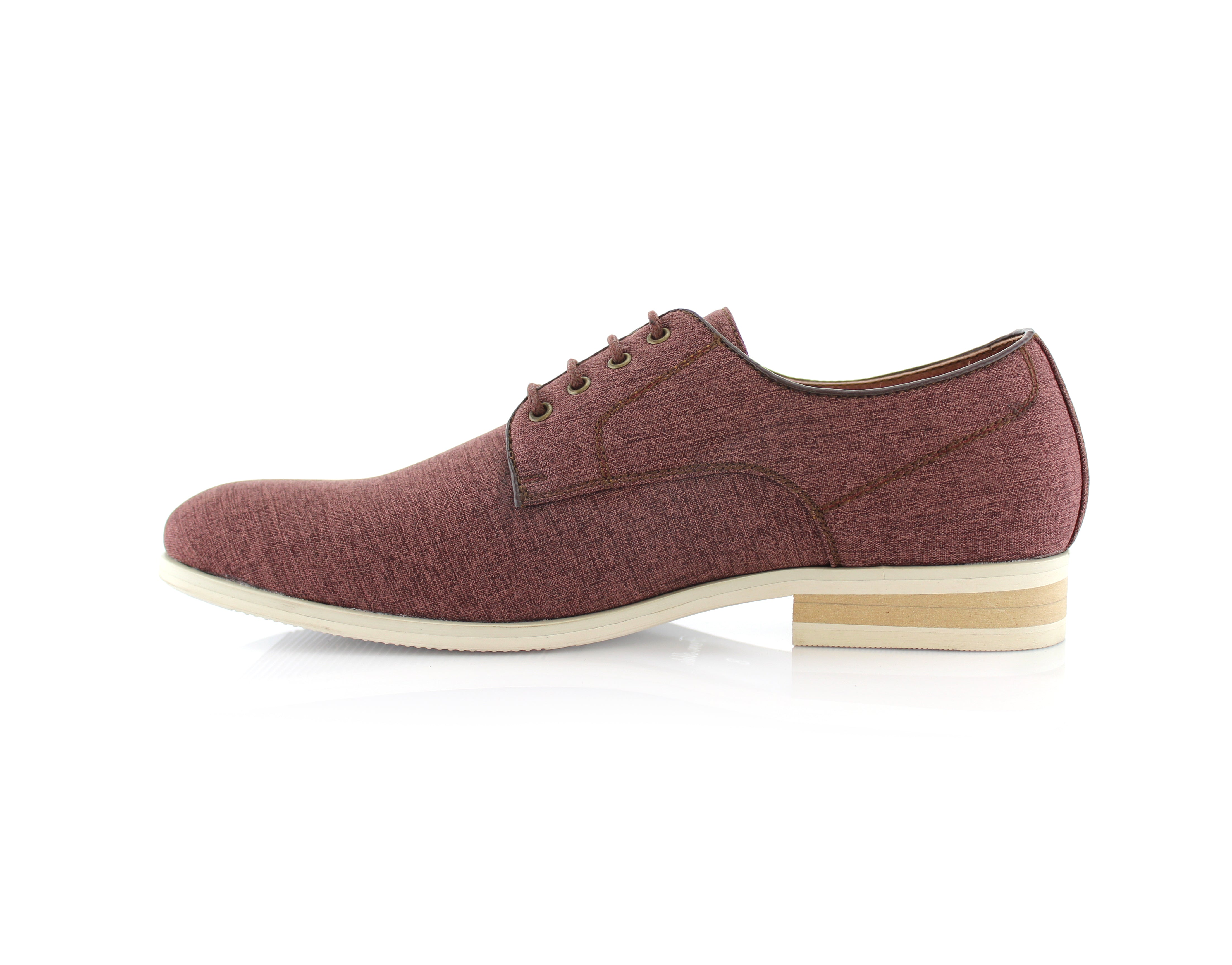 Linen Blended Derby Shoes | Nash by Ferro Aldo | Conal Footwear | Inner Side Angle View