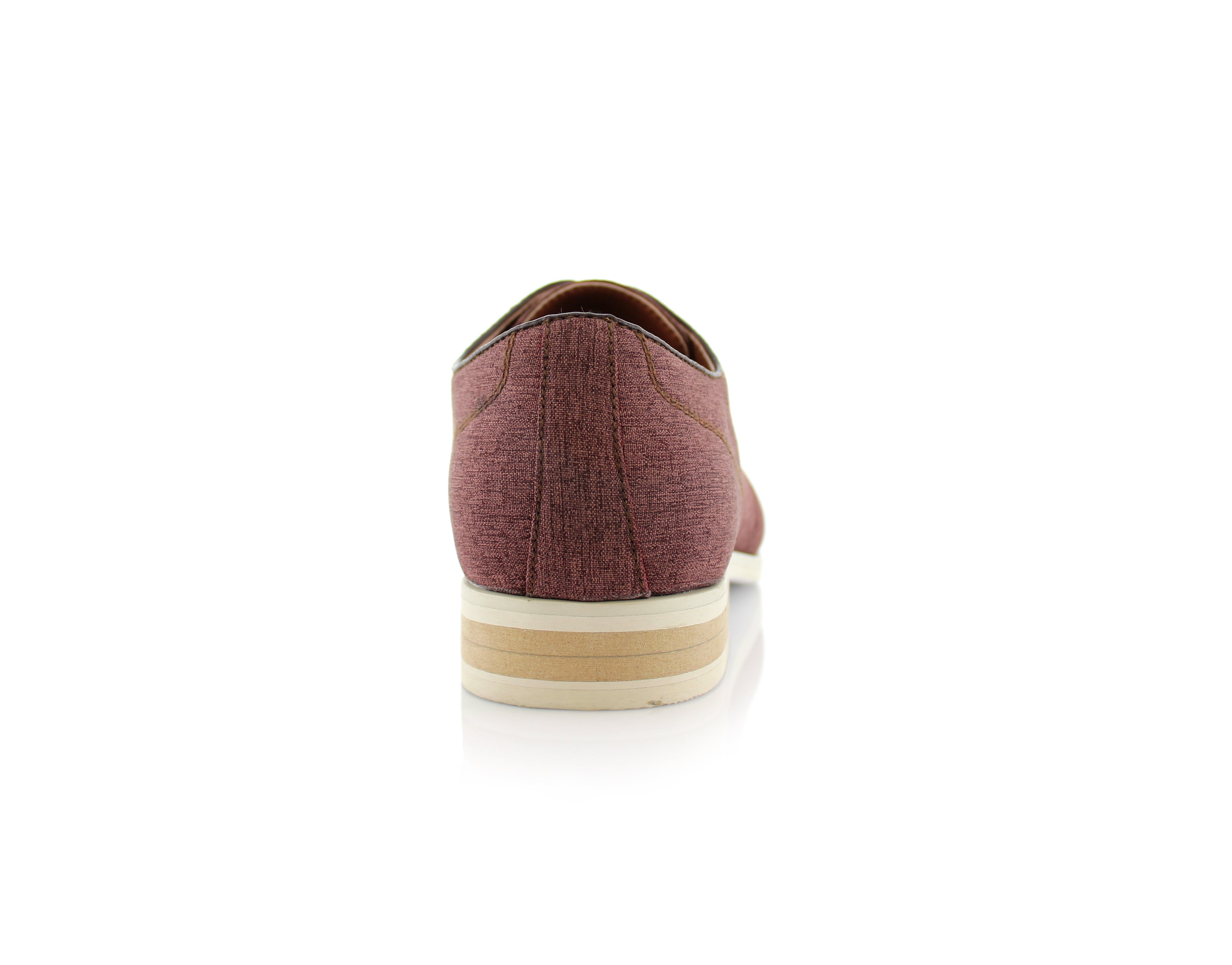 Linen Blended Derby Shoes | Nash by Ferro Aldo | Conal Footwear | Back Angle View