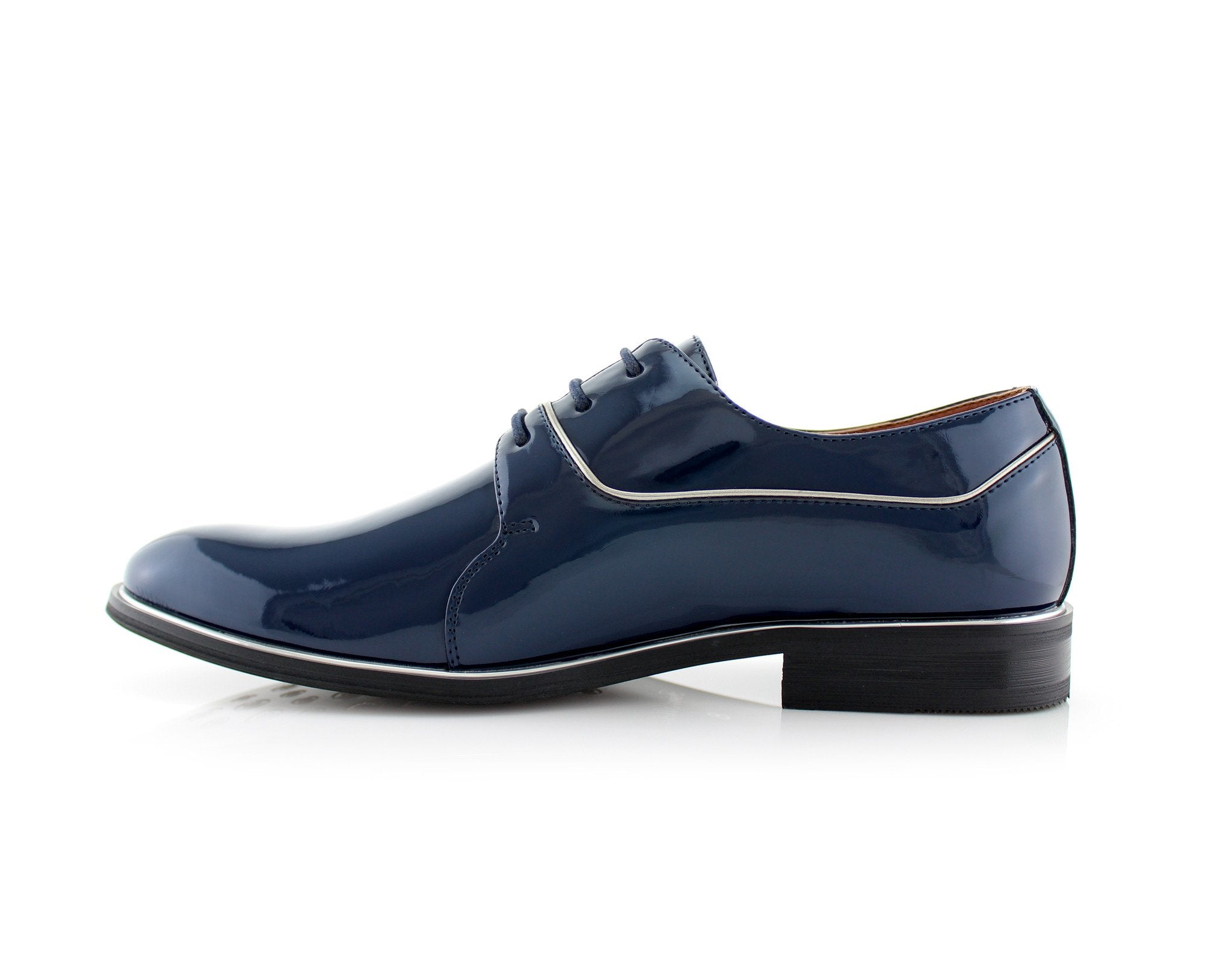Patent Leather Derby Shoes | Liam by Ferro Aldo | Conal Footwear | Inner Side Angle View