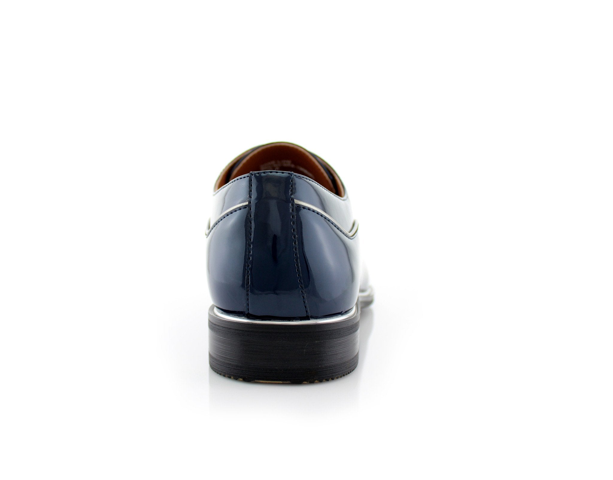 Patent Leather Derby Shoes | Liam by Ferro Aldo | Conal Footwear | Back Angle View
