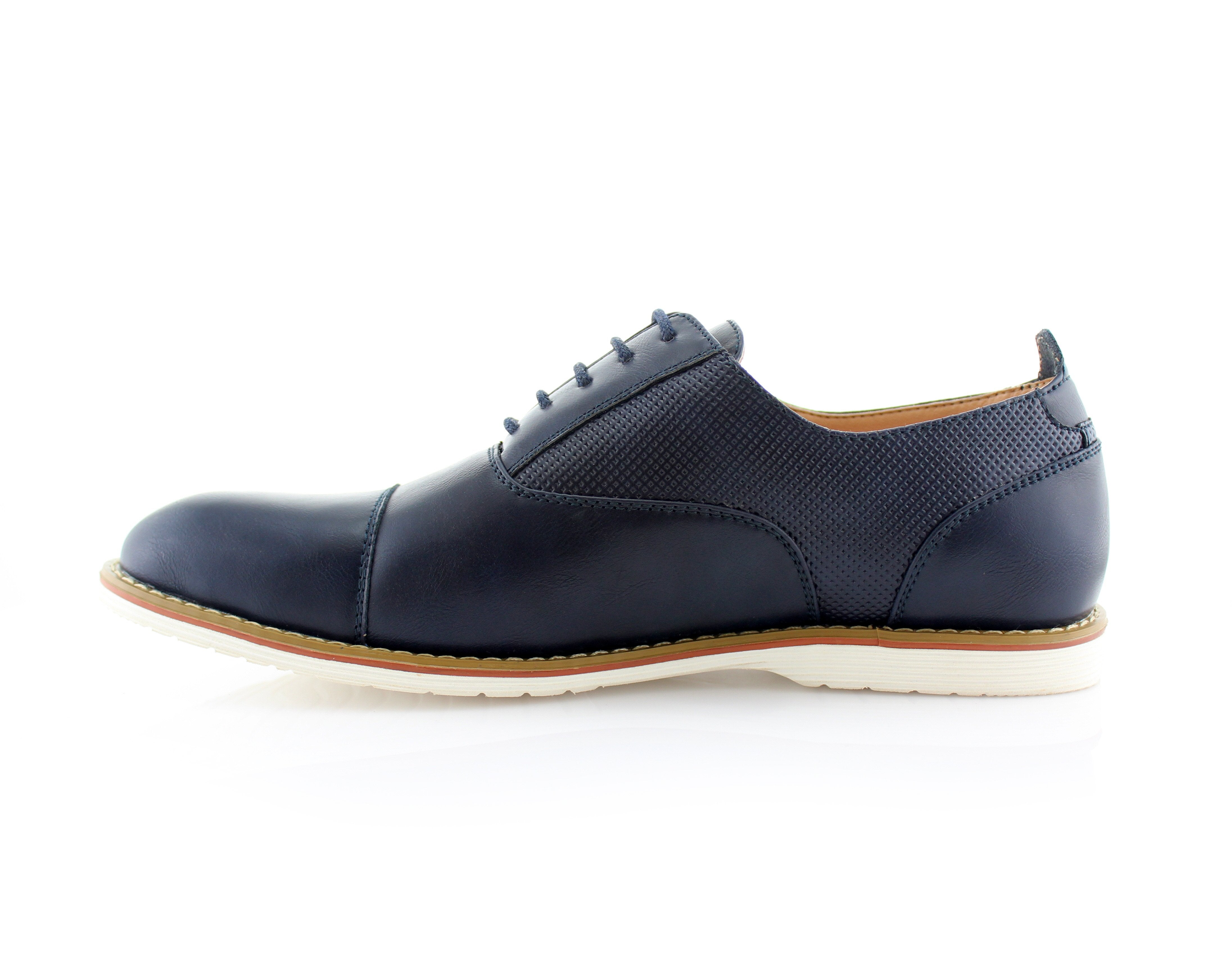 Embossed Cap-Toe Oxfords | Marshall by Ferro Aldo | Conal Footwear | Inner Side Angle View