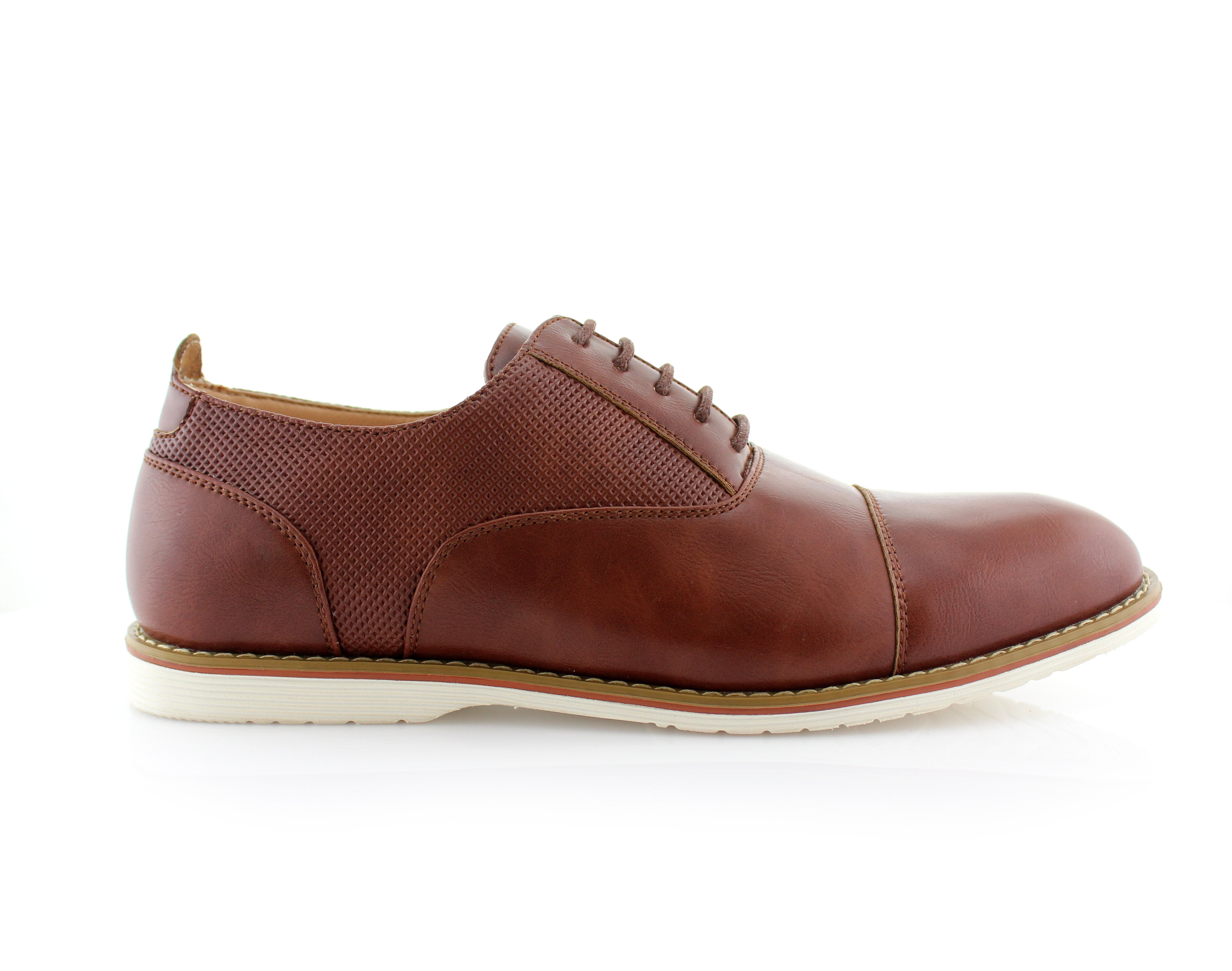 Embossed Cap-Toe Oxfords | Marshall by Ferro Aldo | Conal Footwear | Outer Side Angle View