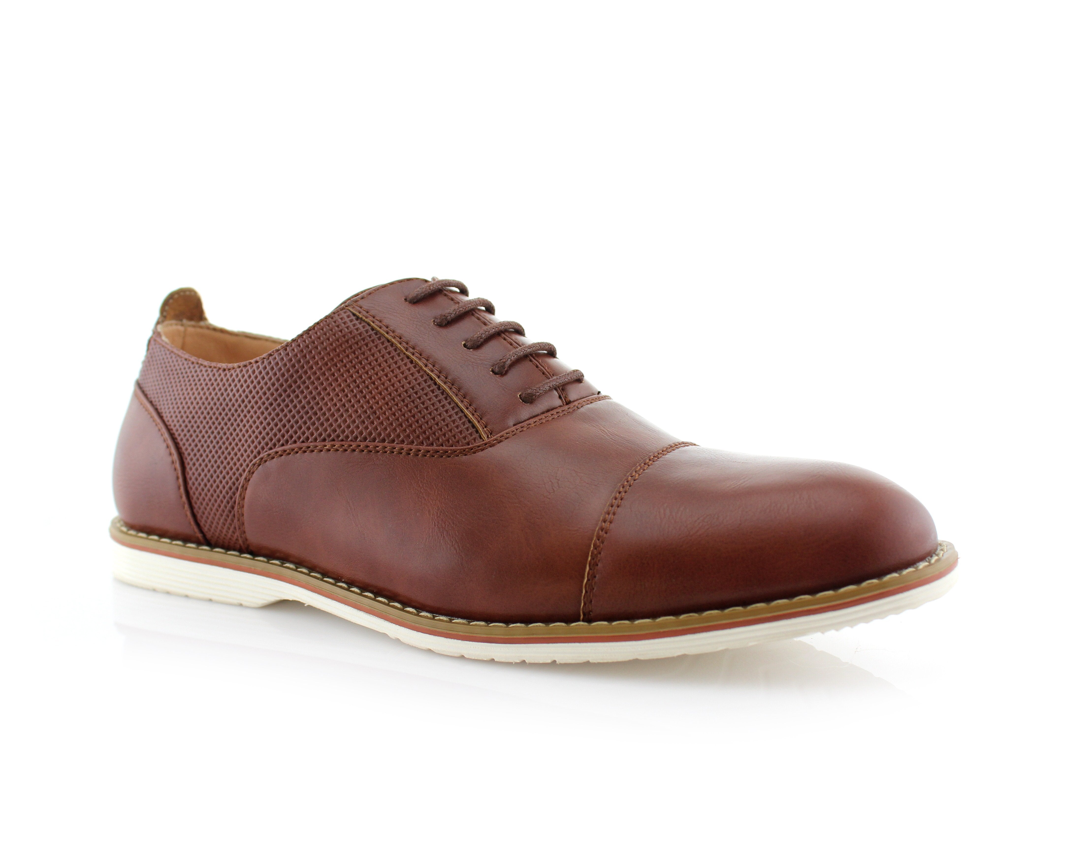 Embossed Cap-Toe Oxfords | Marshall by Ferro Aldo | Conal Footwear | Main Angle View