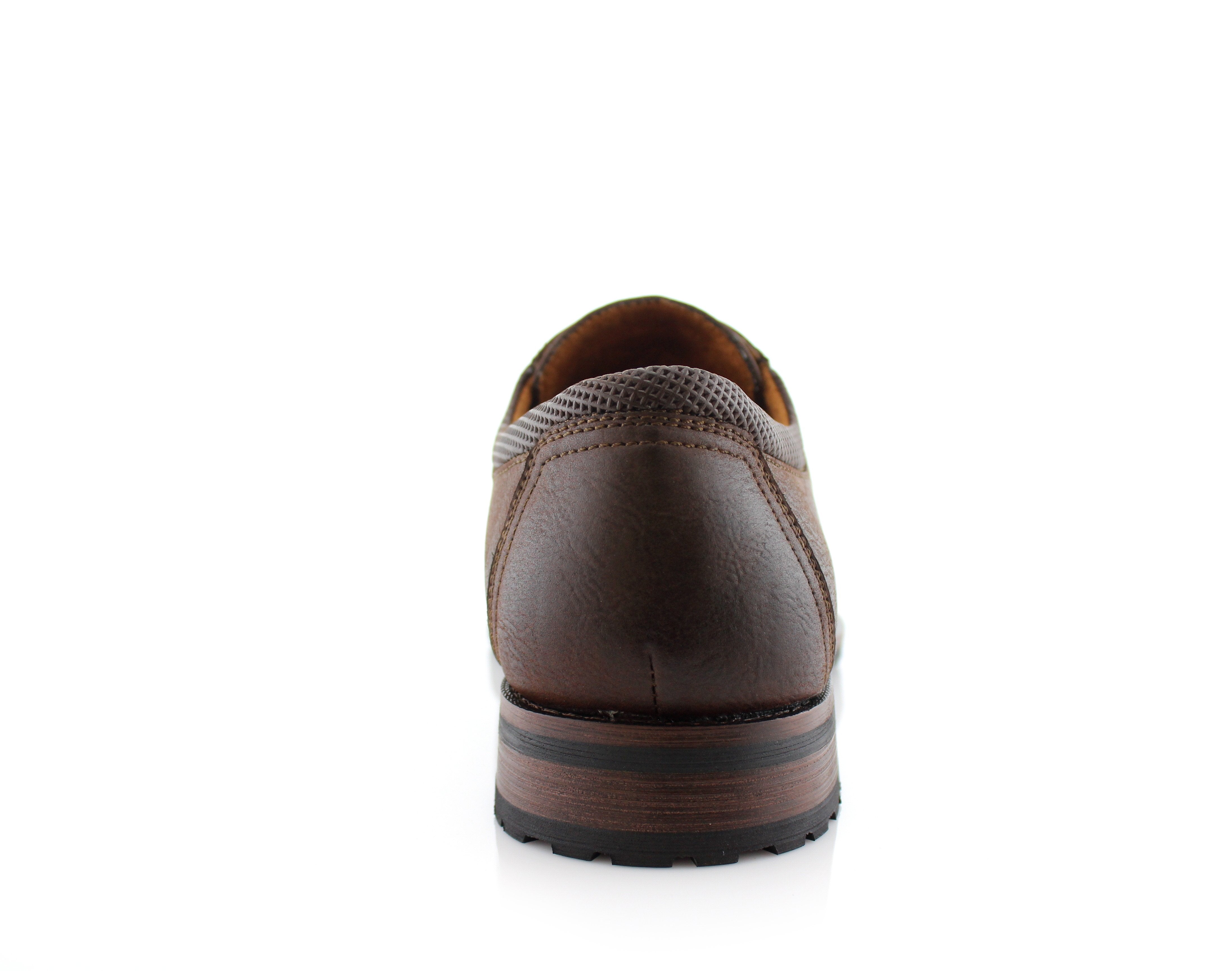 Duo-Textured Embossed Derby Shoes | Martin by Ferro Aldo | Conal Footwear | Back Angle View