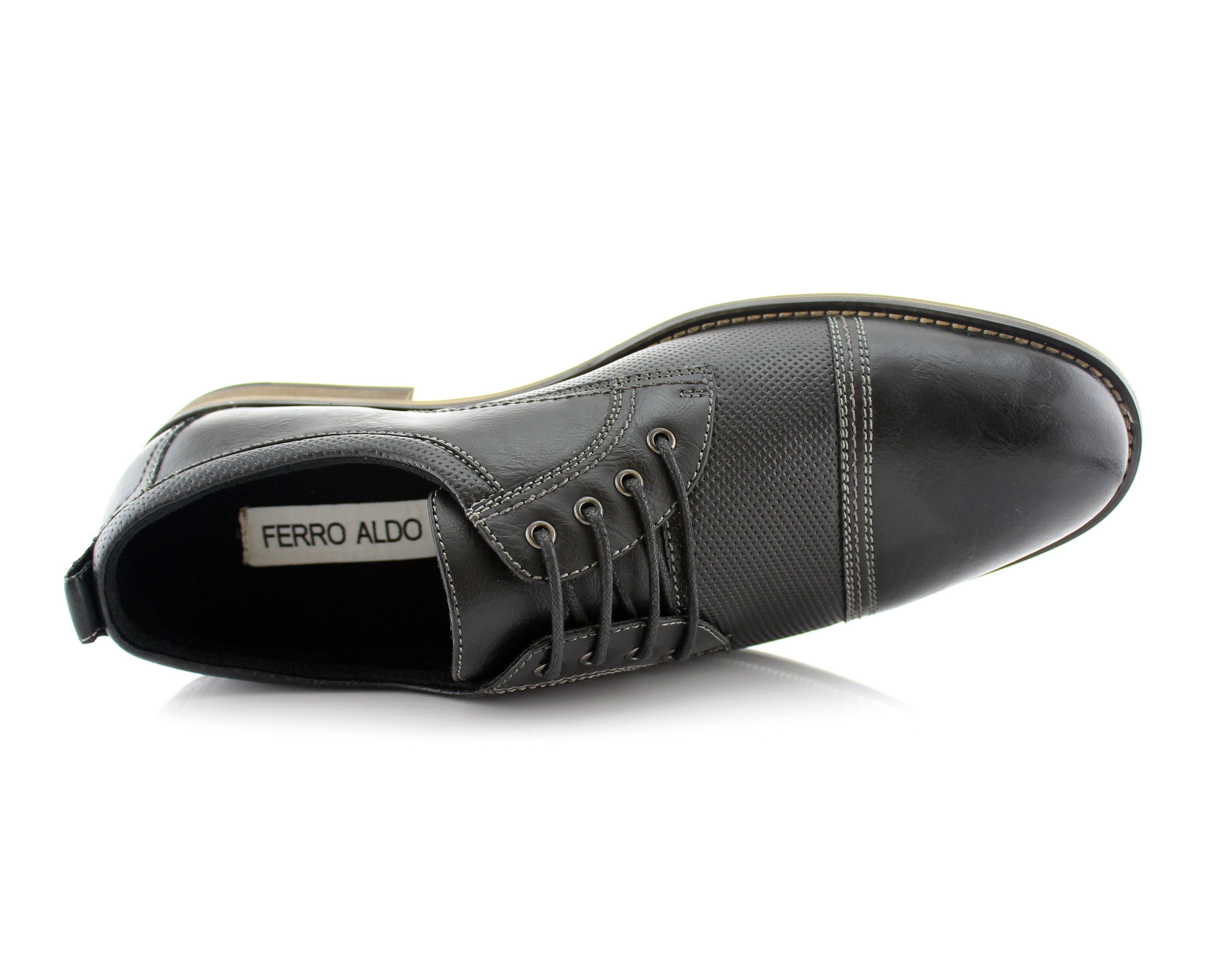 Embossed Derby Shoes | Felix by Ferro Aldo | Conal Footwear | Top-Down Angle View