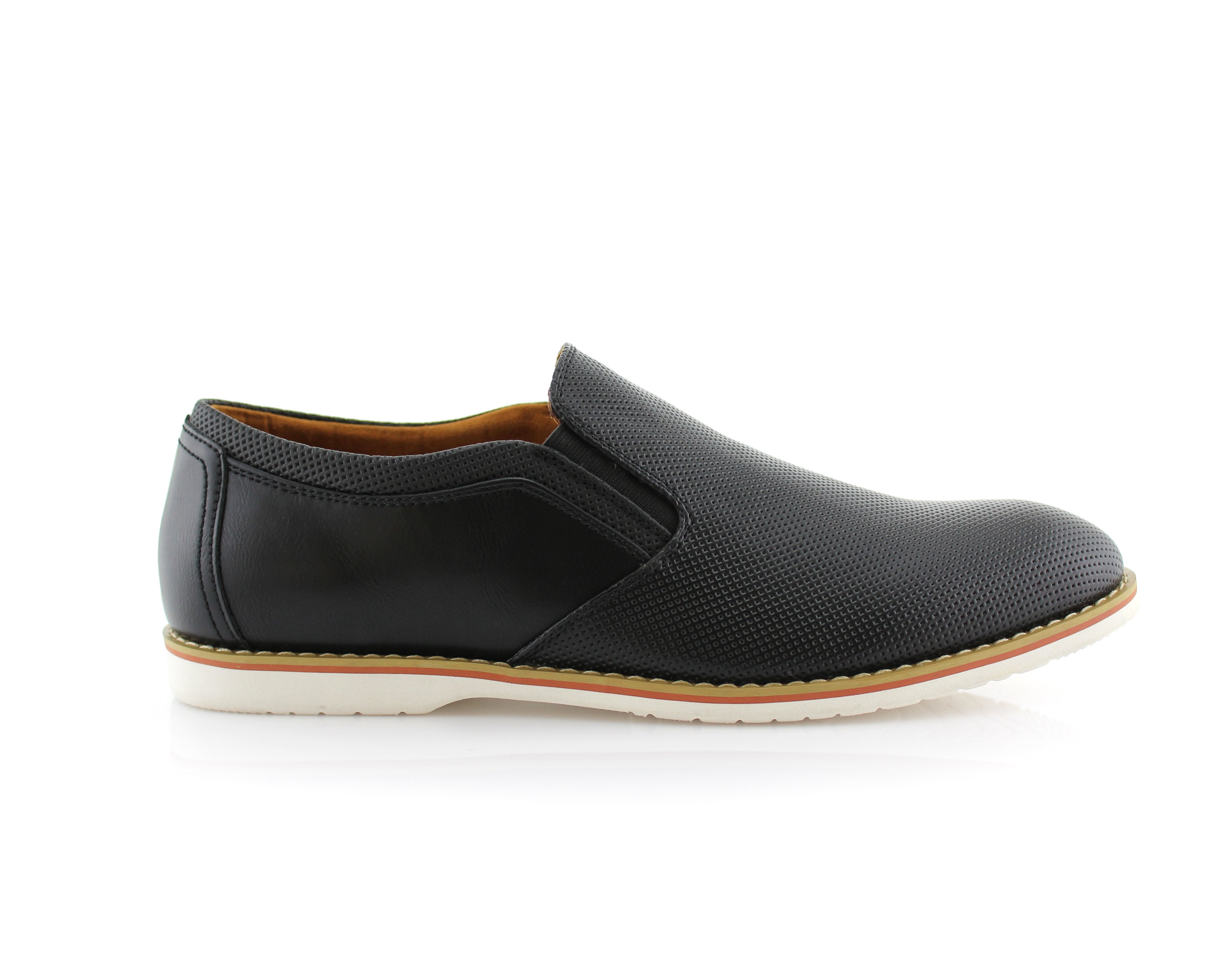 Embossed Faux Leather Loafers | Elite by Polar Fox | Conal Footwear | Outer Side Angle View