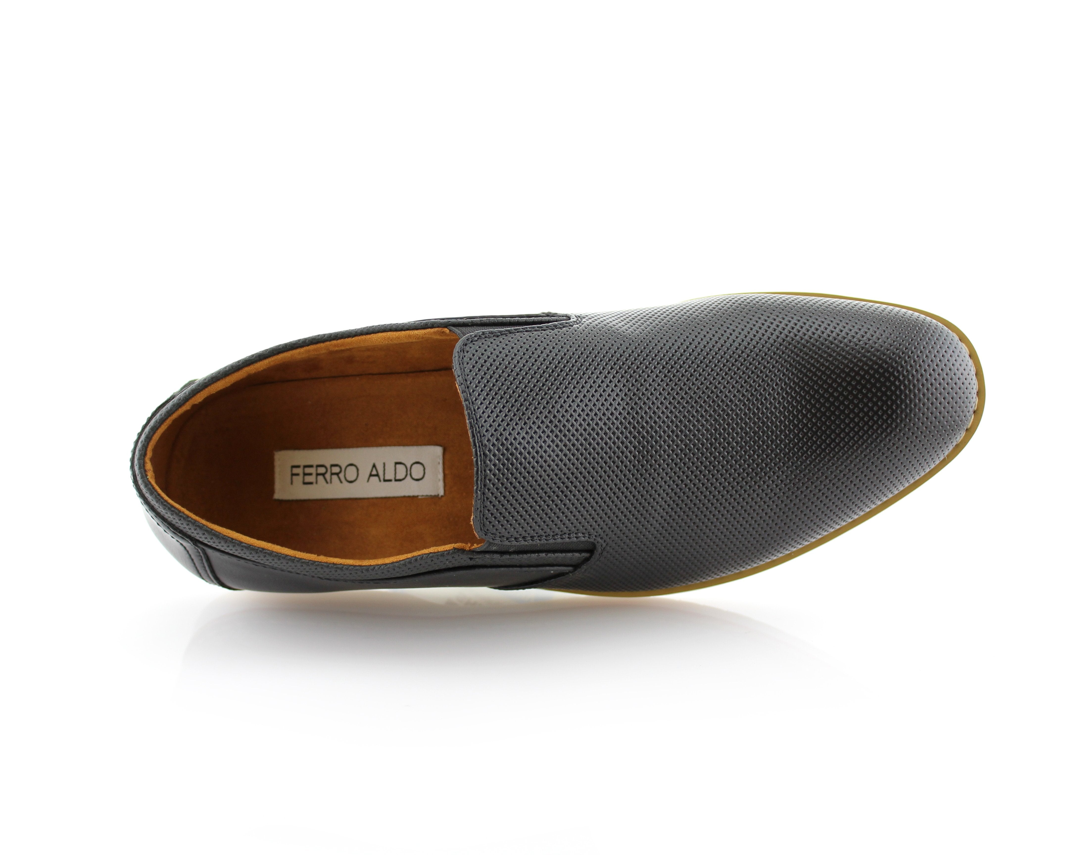 Embossed Faux Leather Loafers | Elite by Polar Fox | Conal Footwear | Top-Down Angle View