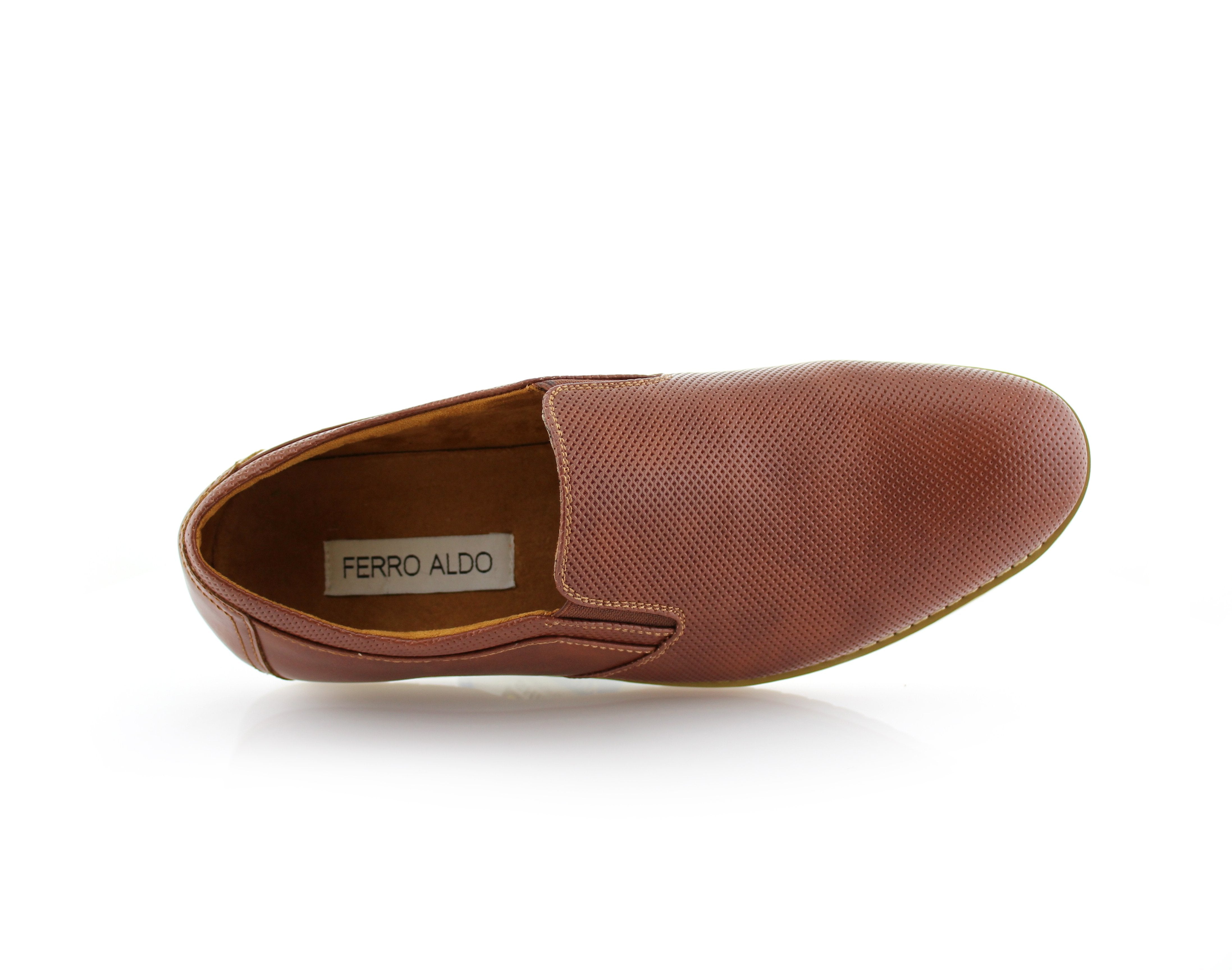 Embossed Faux Leather Loafers | Elite by Polar Fox | Conal Footwear | Top-Down Angle View