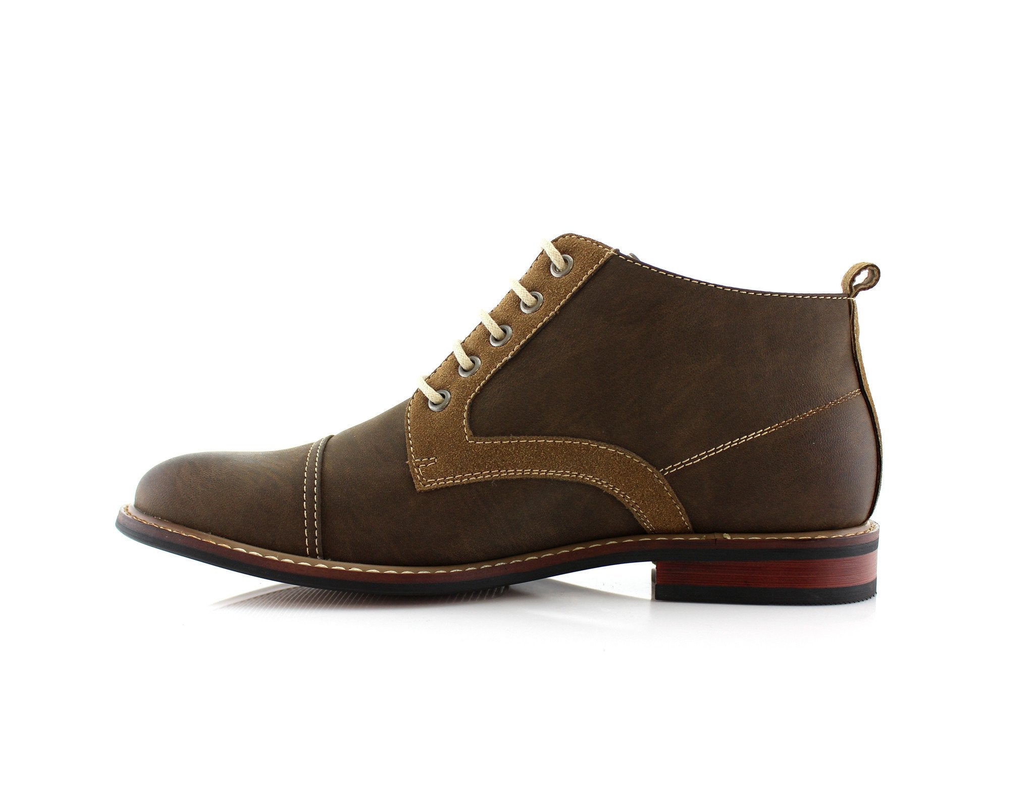 Duo-Textured Ankle Derby Boots | Eli by Ferro Aldo | Conal Footwear | Inner Side Angle View