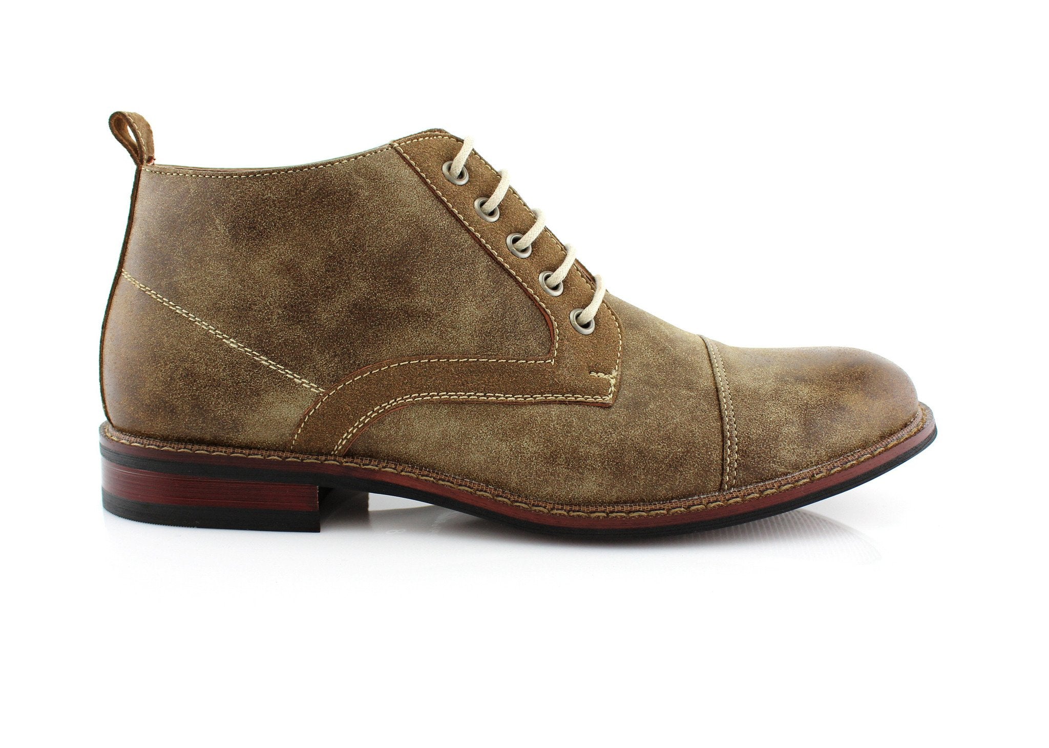 Duo-Textured Ankle Derby Boots | Eli by Ferro Aldo | Conal Footwear | Outer Side Angle View