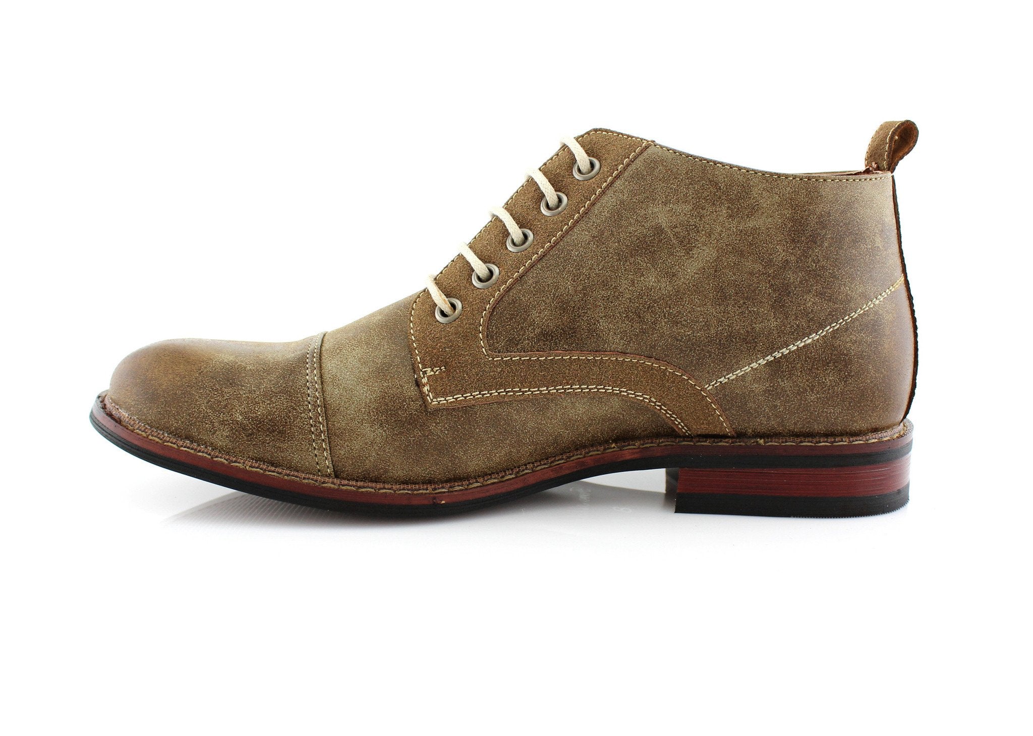 Duo-Textured Ankle Derby Boots | Eli by Ferro Aldo | Conal Footwear | Inner Side Angle View