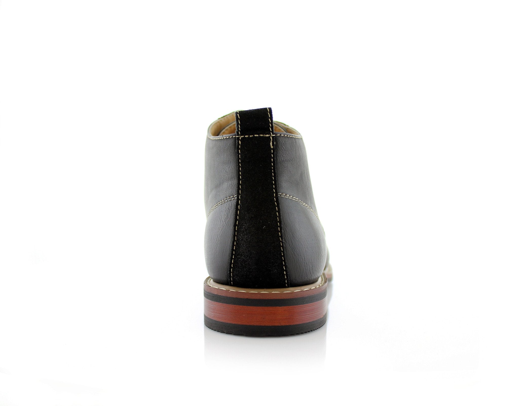 Duo-Textured Ankle Derby Boots | Eli by Ferro Aldo | Conal Footwear | Back Angle View