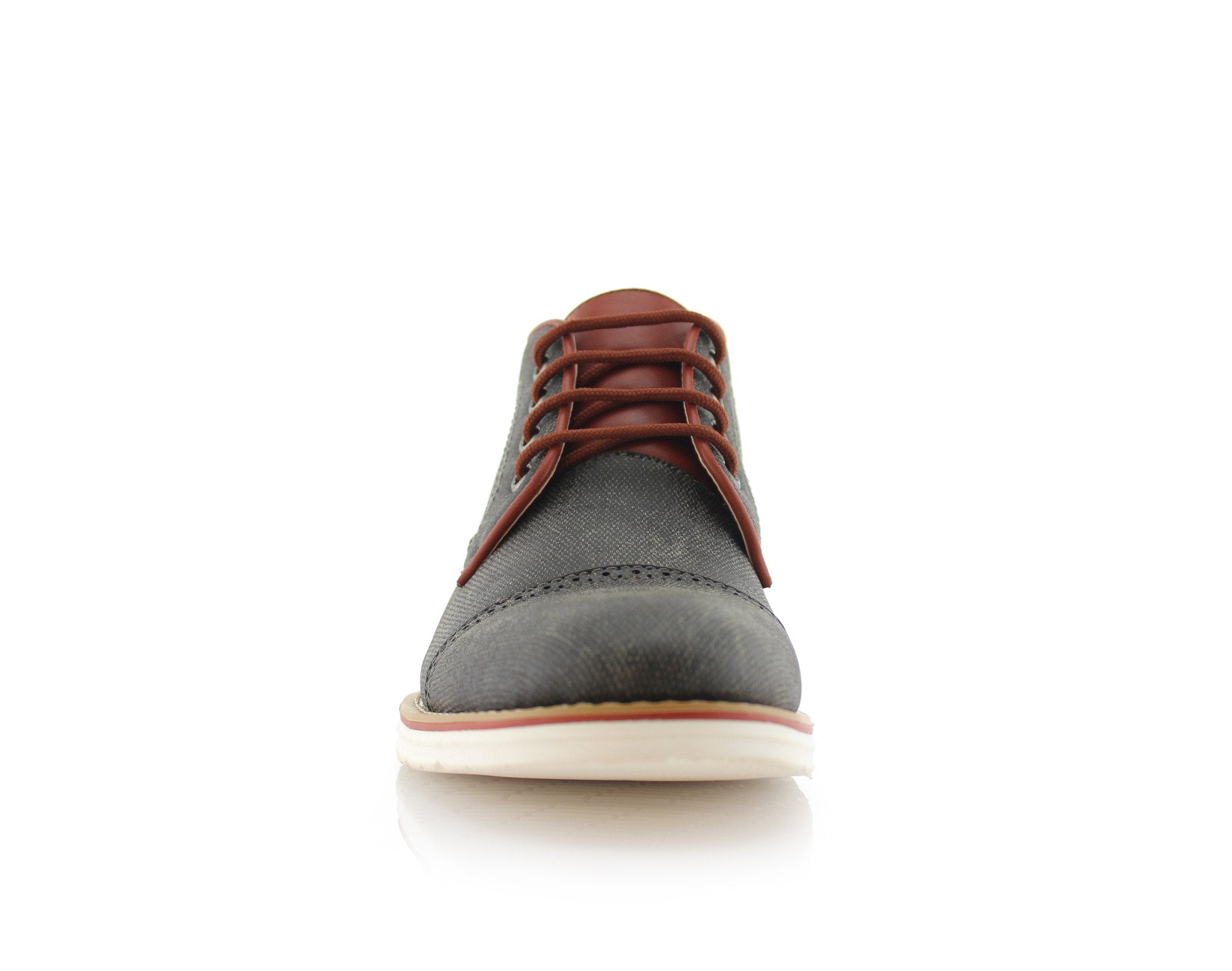 Cap-Toe Derby Ankle Sneakers | Donovan by Ferro Aldo | Conal Footwear | Front Angle View