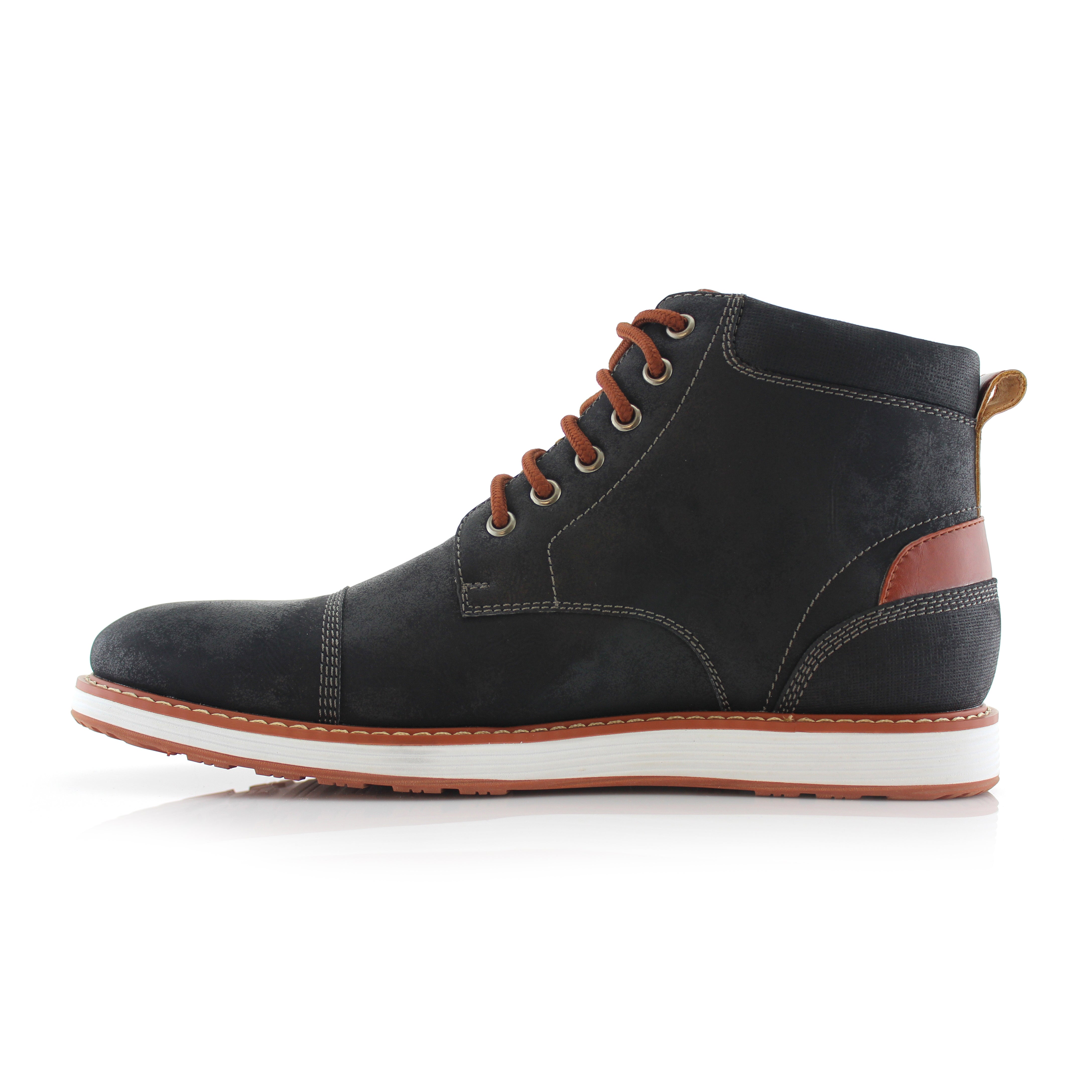 Cap-Toe Ankle Boot Sneakers | Birt by Ferro Aldo | Conal Footwear | Inner Side Angle View