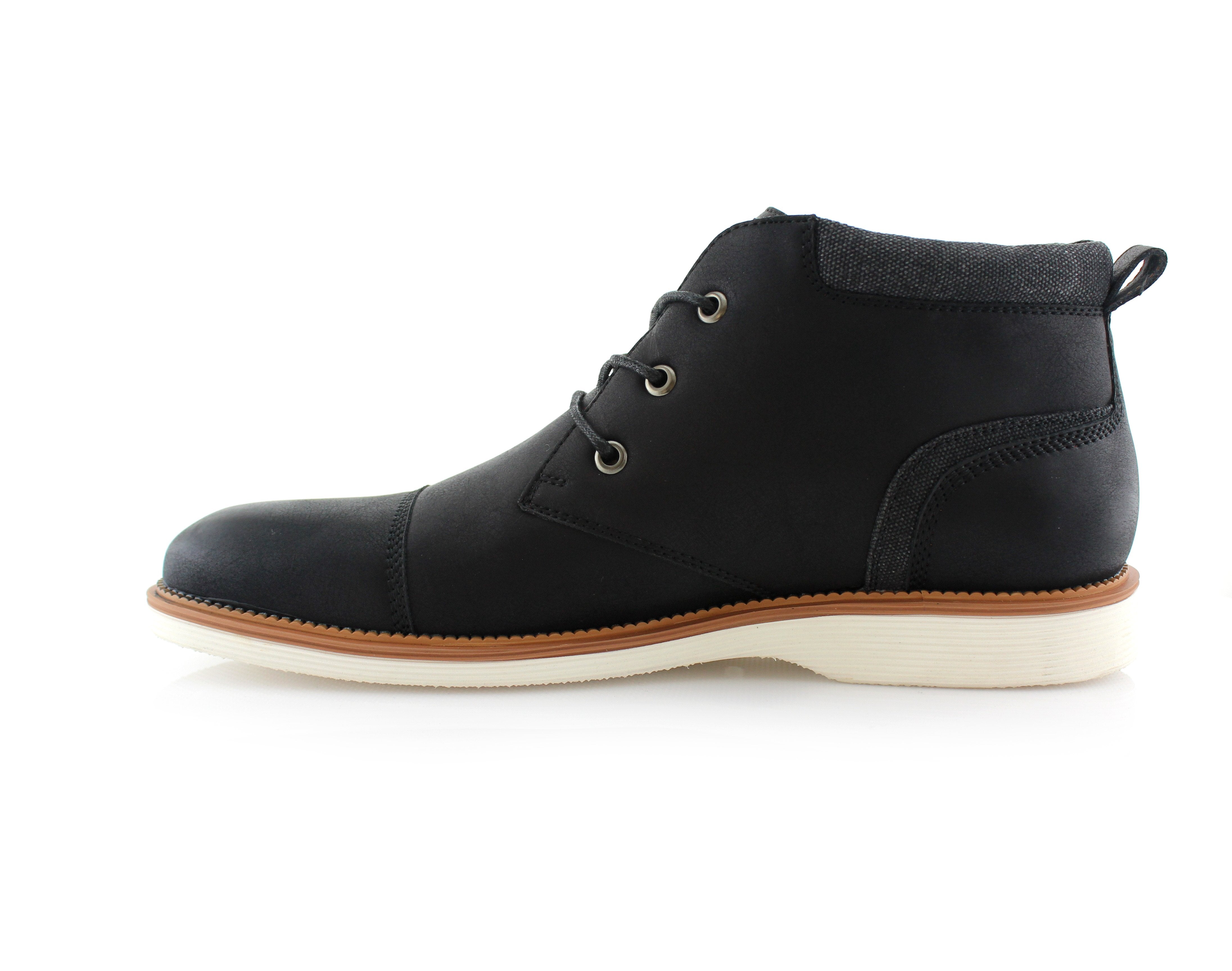 Cap-Toe Chukka Boots | Sammy by Ferro Aldo | Conal Footwear | Inner Side Angle View
