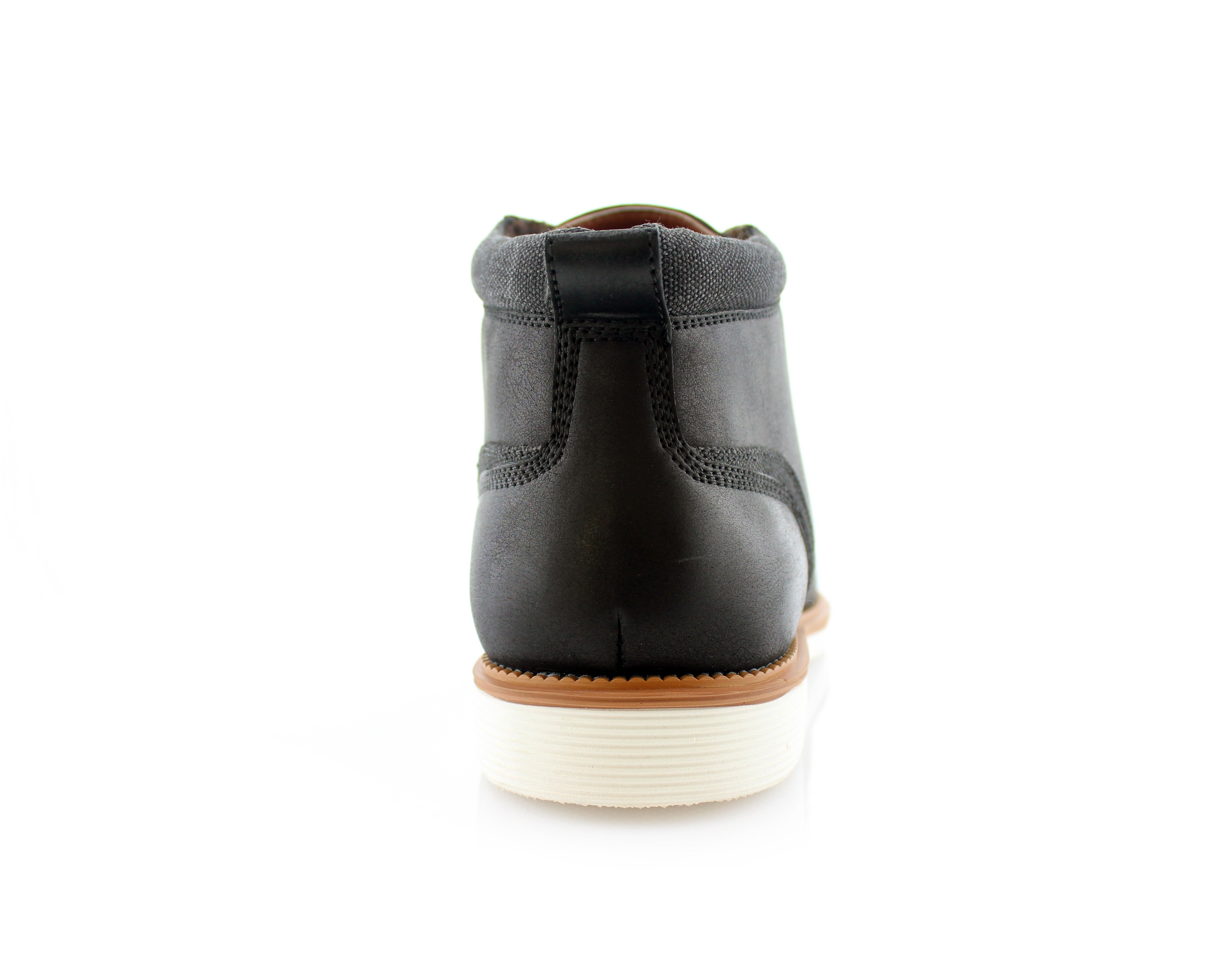 Cap-Toe Chukka Boots | Sammy by Ferro Aldo | Conal Footwear | Back Angle View