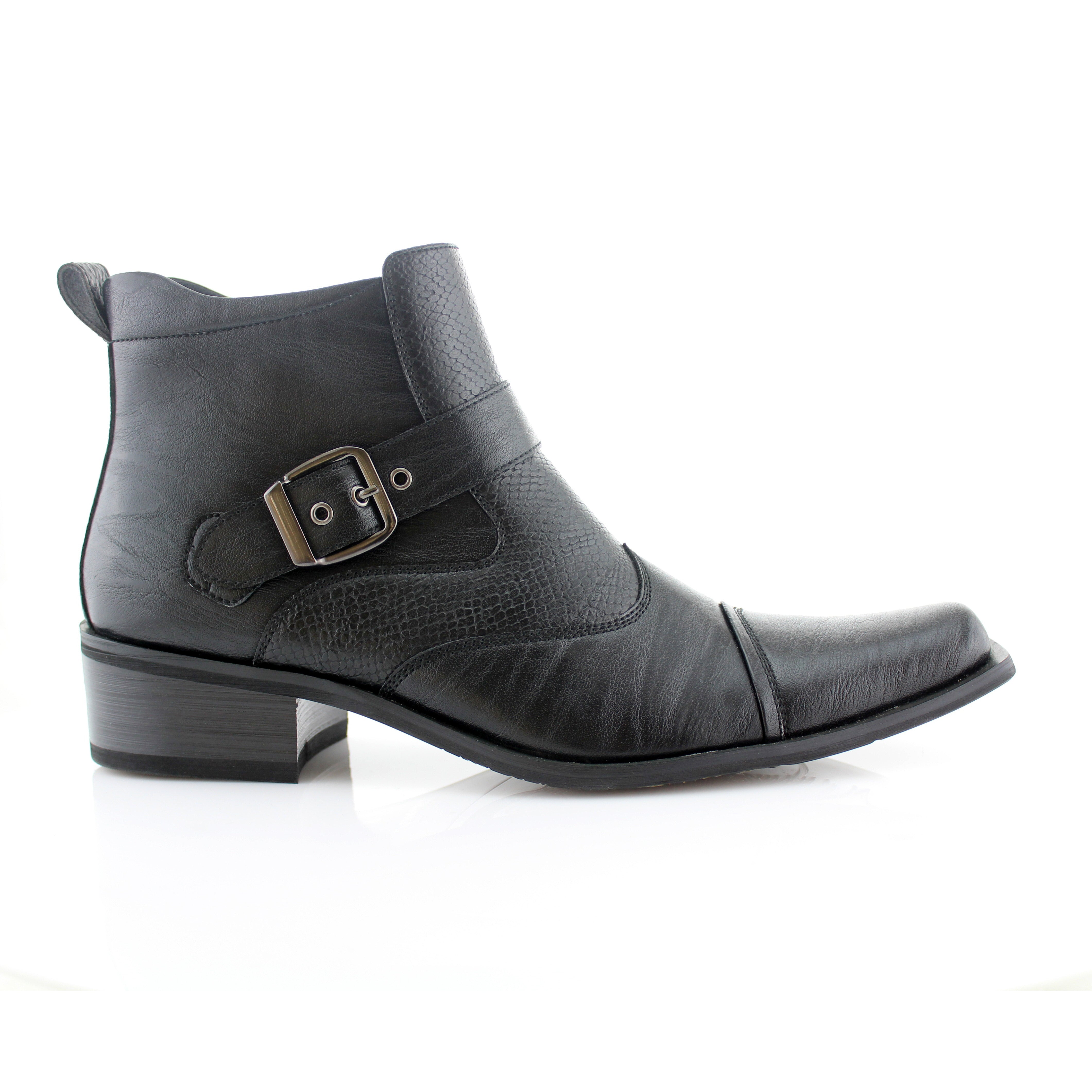 Snake Hide Embossed Cowboy Boots | Alejandro by Ferro Aldo | Conal Footwear | Outer Side Angle View