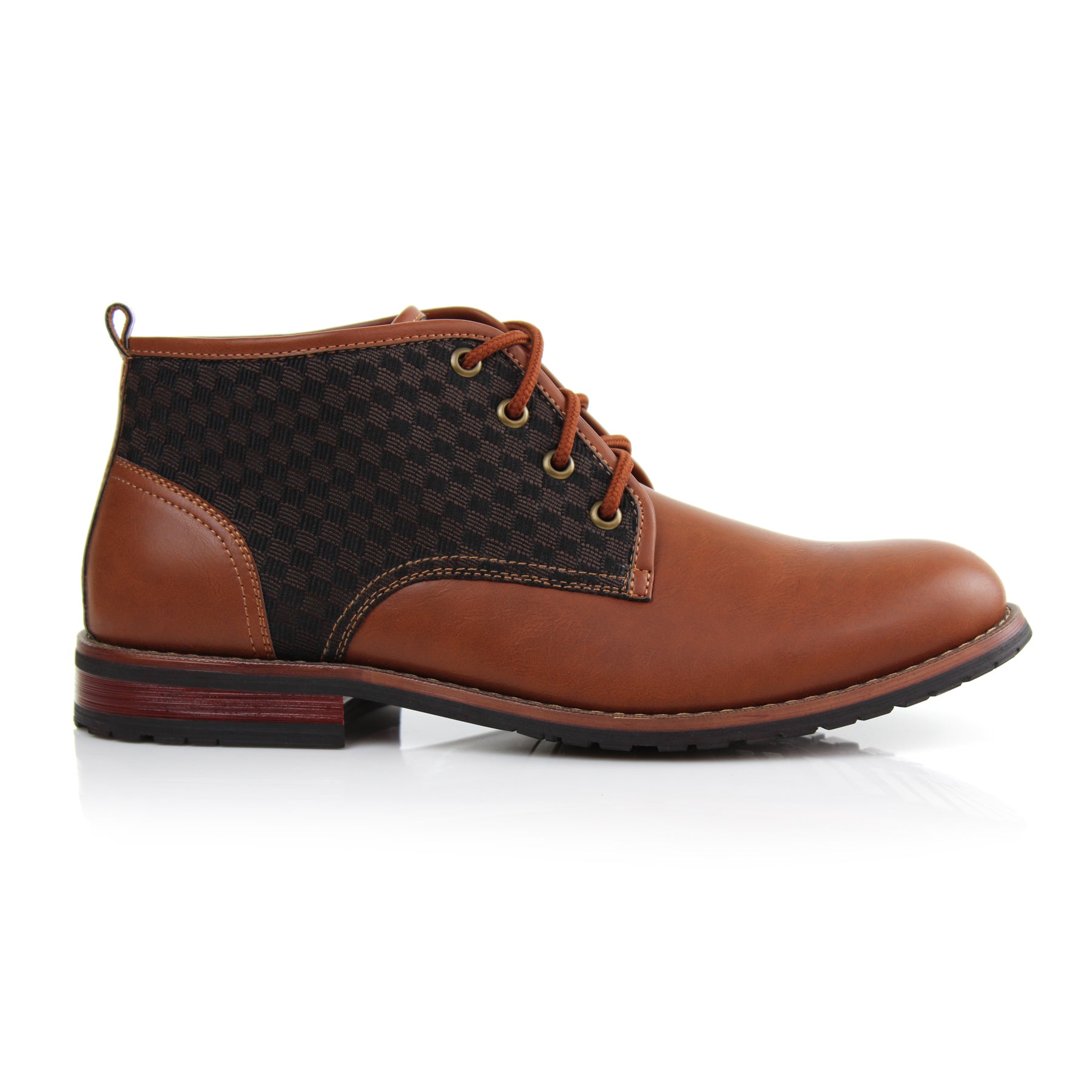Plaid Contrast Chukka Boots | Ryan by Ferro Aldo | Conal Footwear | Outer Side Angle View