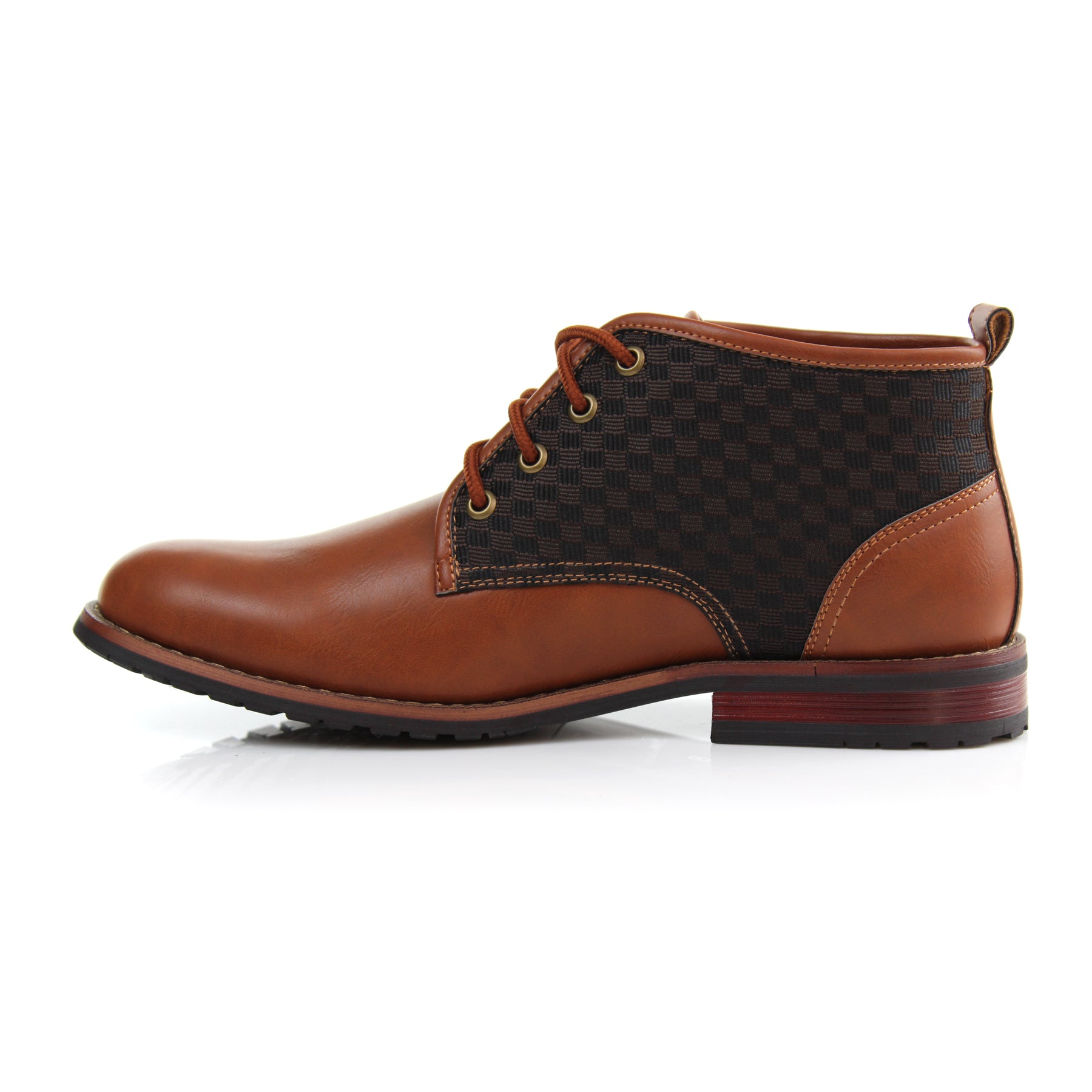Plaid Contrast Chukka Boots | Ryan by Ferro Aldo | Conal Footwear | Inner Side Angle View