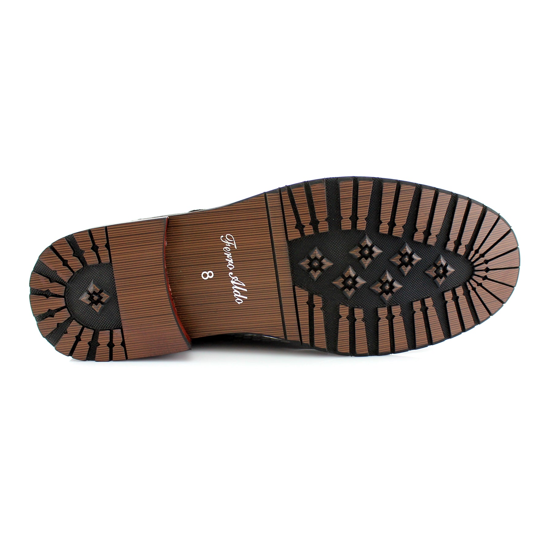 Plaid Contrast Chukka Boots | Ryan by Ferro Aldo | Conal Footwear | Bottom Sole Angle View