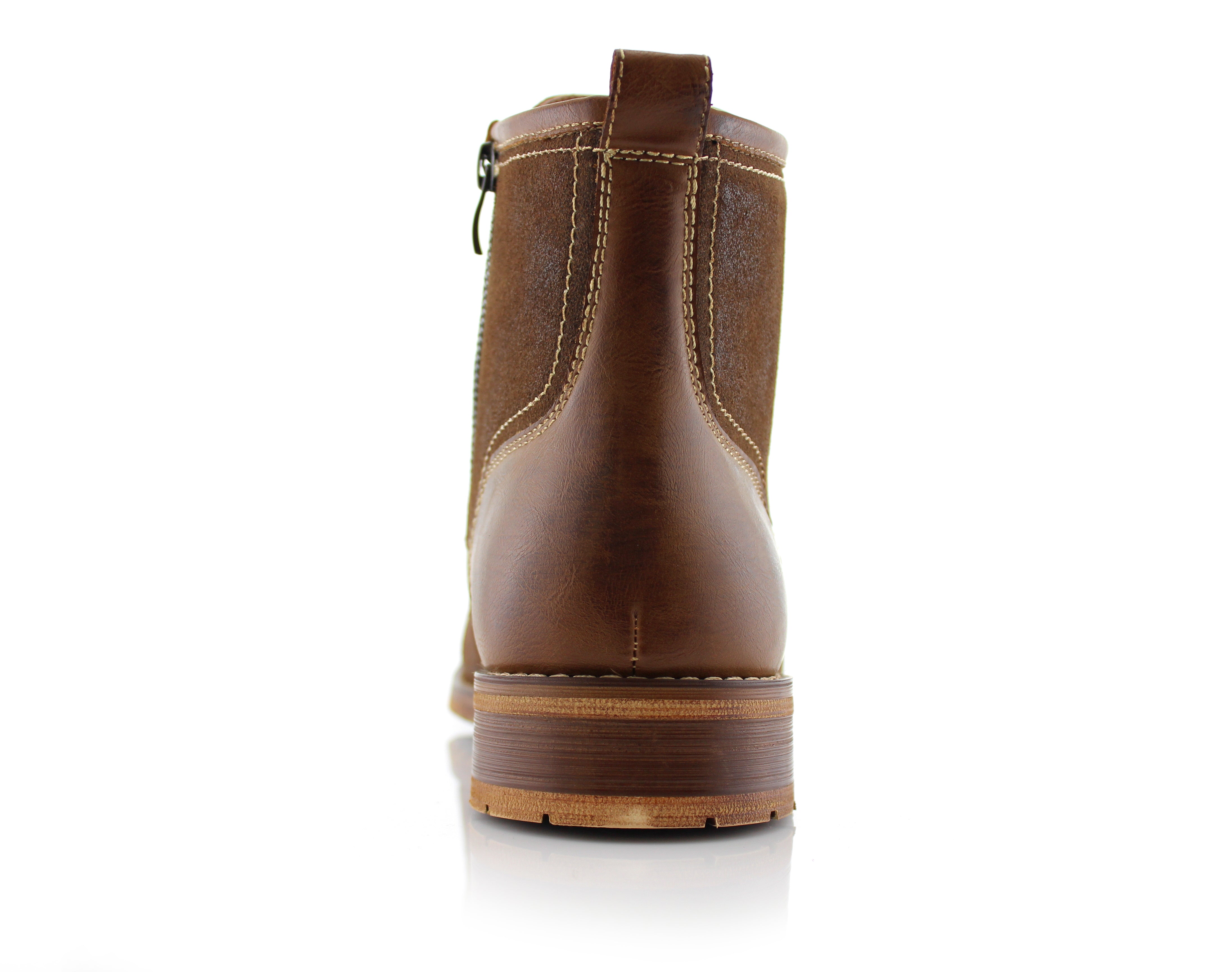 Burnished Suede Hiking Boots | Rufus by Ferro Aldo | Conal Footwear | Back Angle View