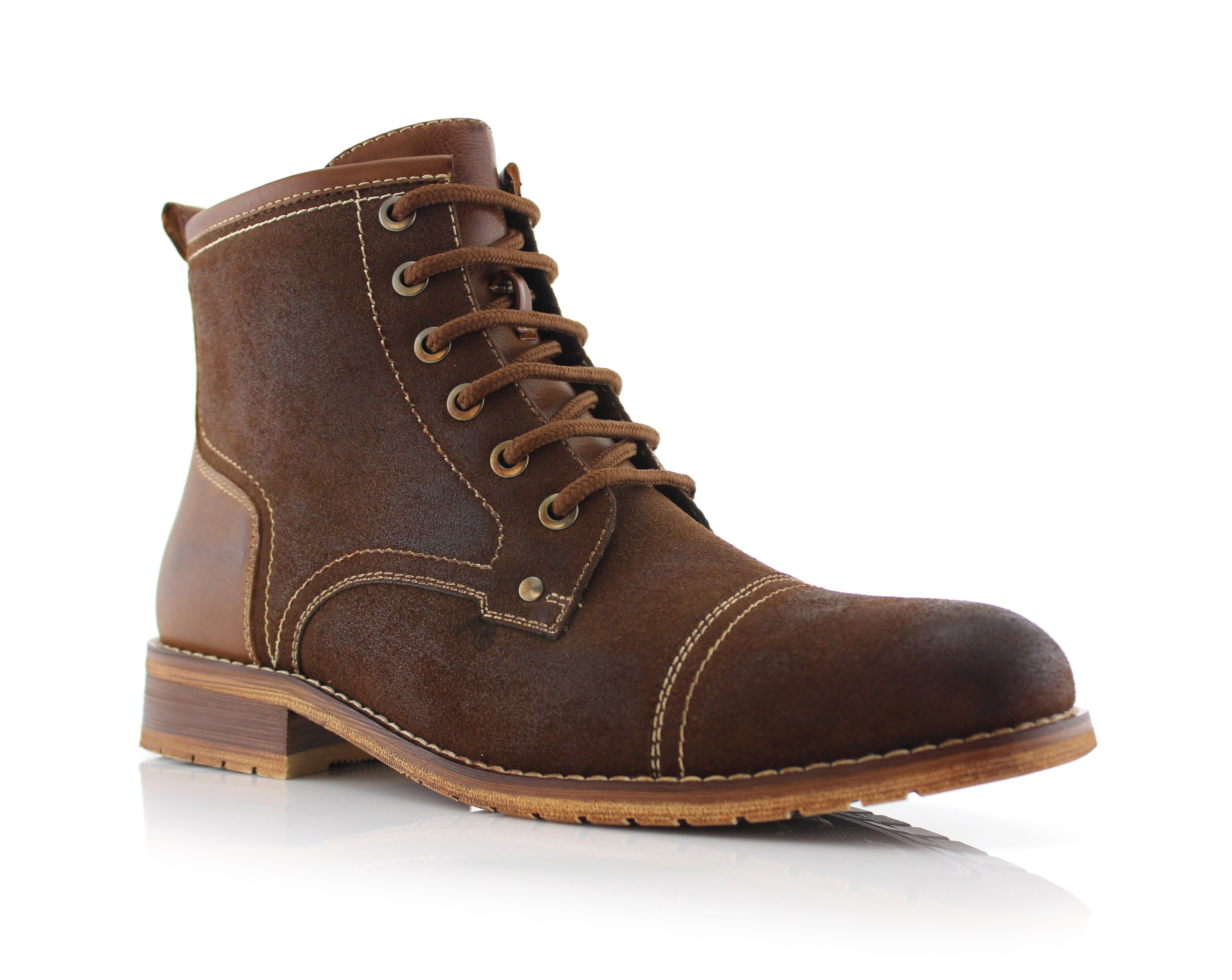 Burnished Suede Hiking Boots | Rufus by Ferro Aldo | Conal Footwear | Main Angle View