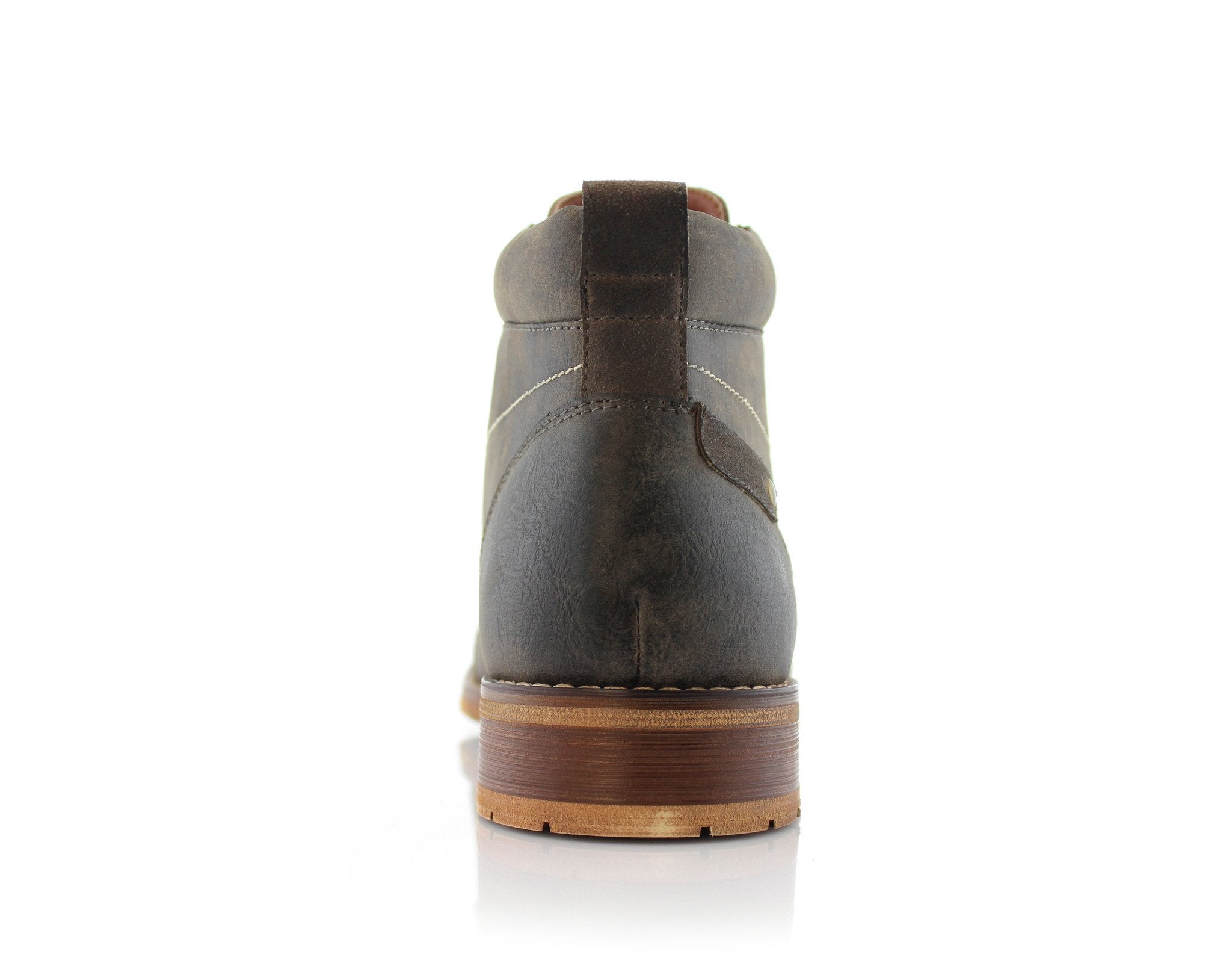 Burnished Upper Cap-Toe Boots | Colin by Ferro Aldo | Conal Footwear | Back Angle View
