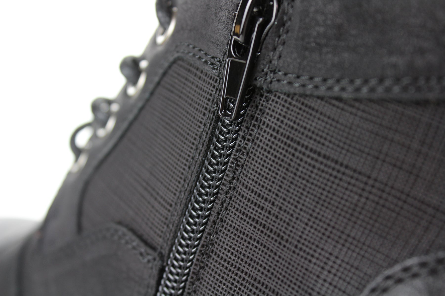 Mid-Top Zipper Boots | Blaine by Ferro Aldo | Conal Footwear | Close Up Zipper Angle View