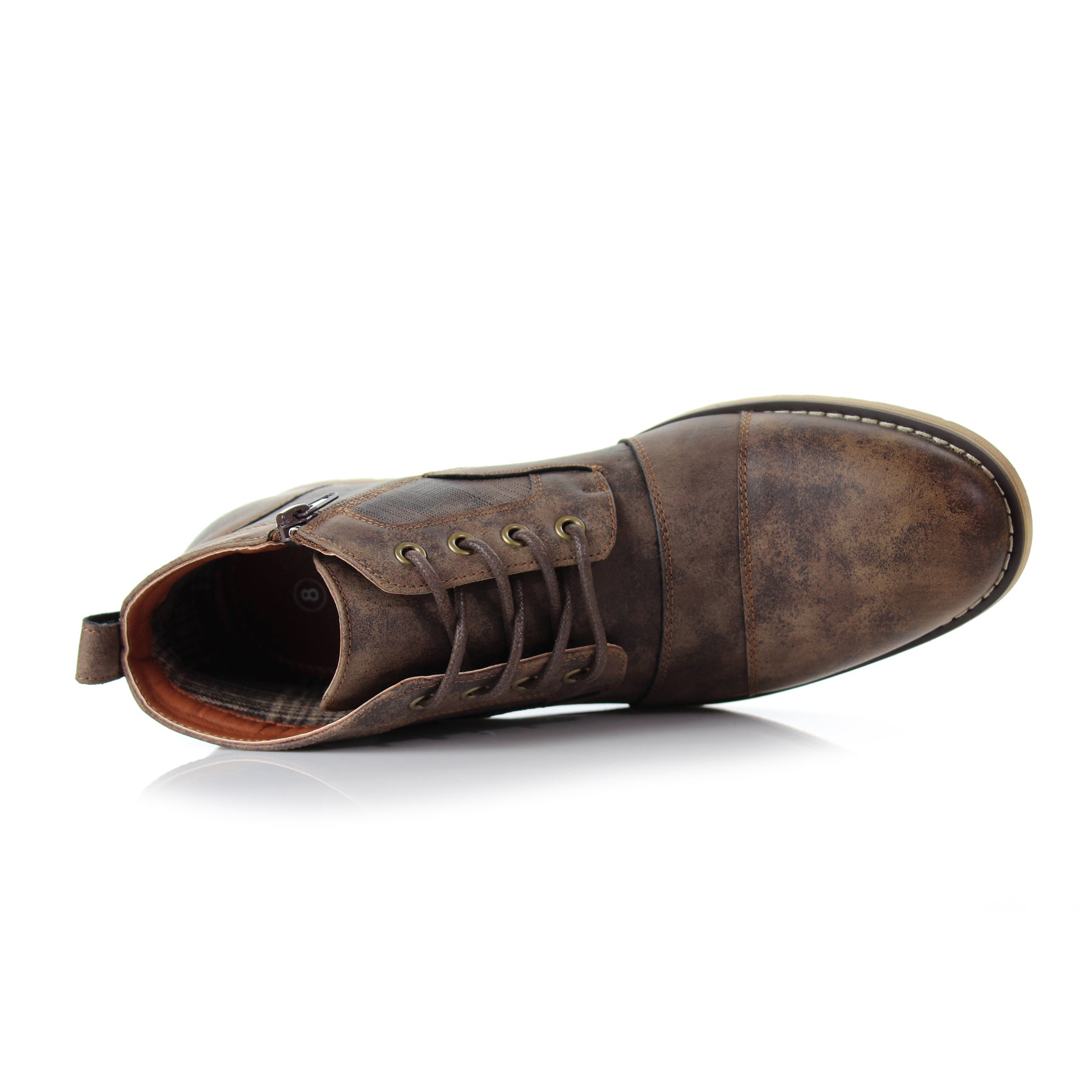 Mid-Top Zipper Boots | Blaine by Ferro Aldo | Conal Footwear | Top-Down Angle View