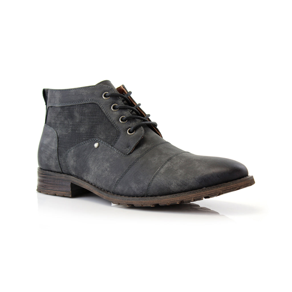 Mid-Top Zipper Boots | Blaine, Grey | Original Designer Men 