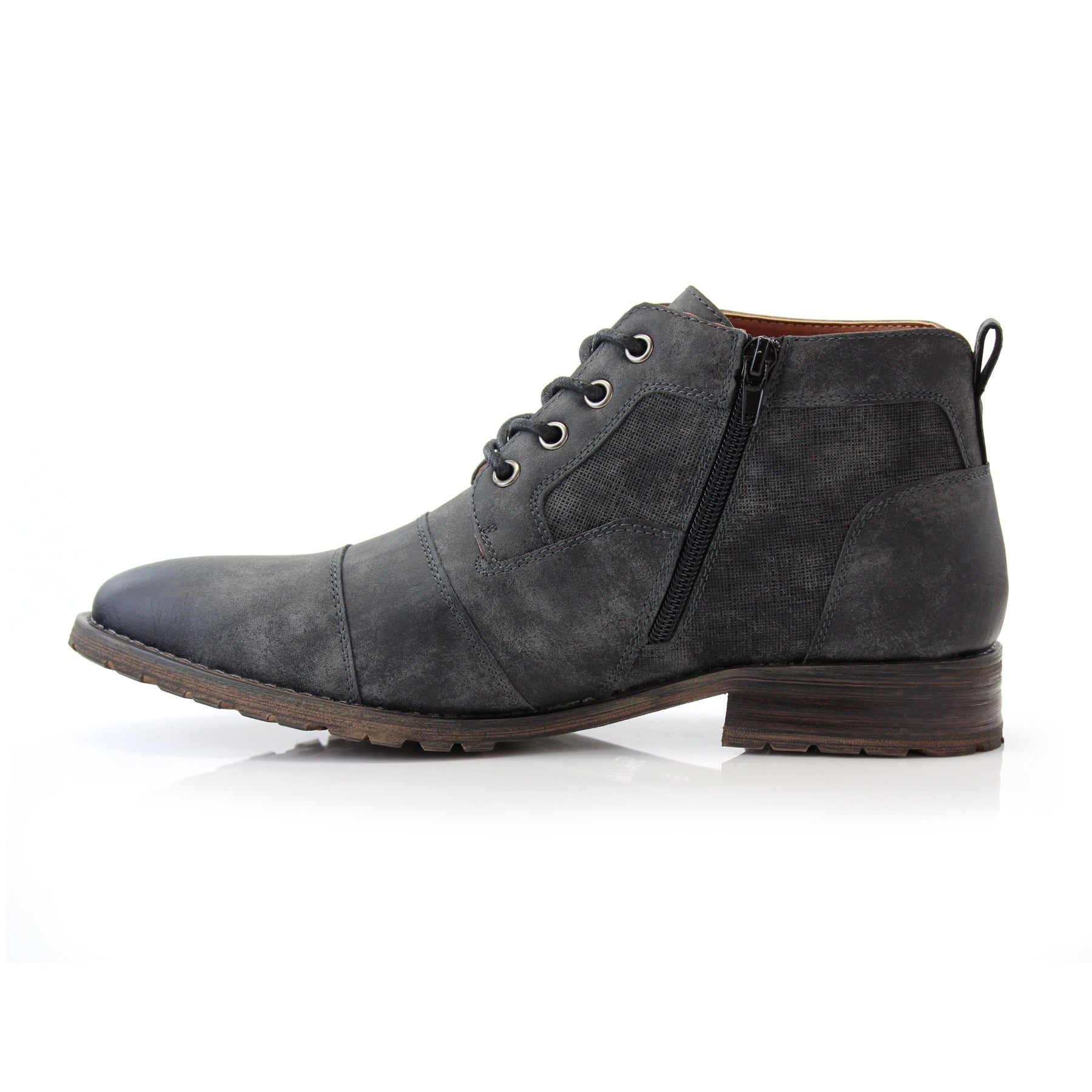 Mid-Top Zipper Boots | Blaine by Ferro Aldo | Conal Footwear | Inner Side Angle View