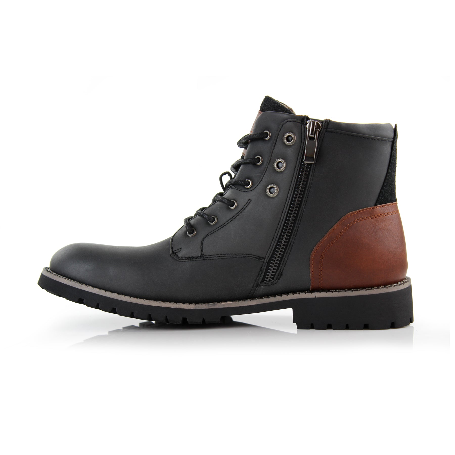 Two-Toned Rugged Boots | Homer by Polar Fox | Conal Footwear | Inner Side Angle View