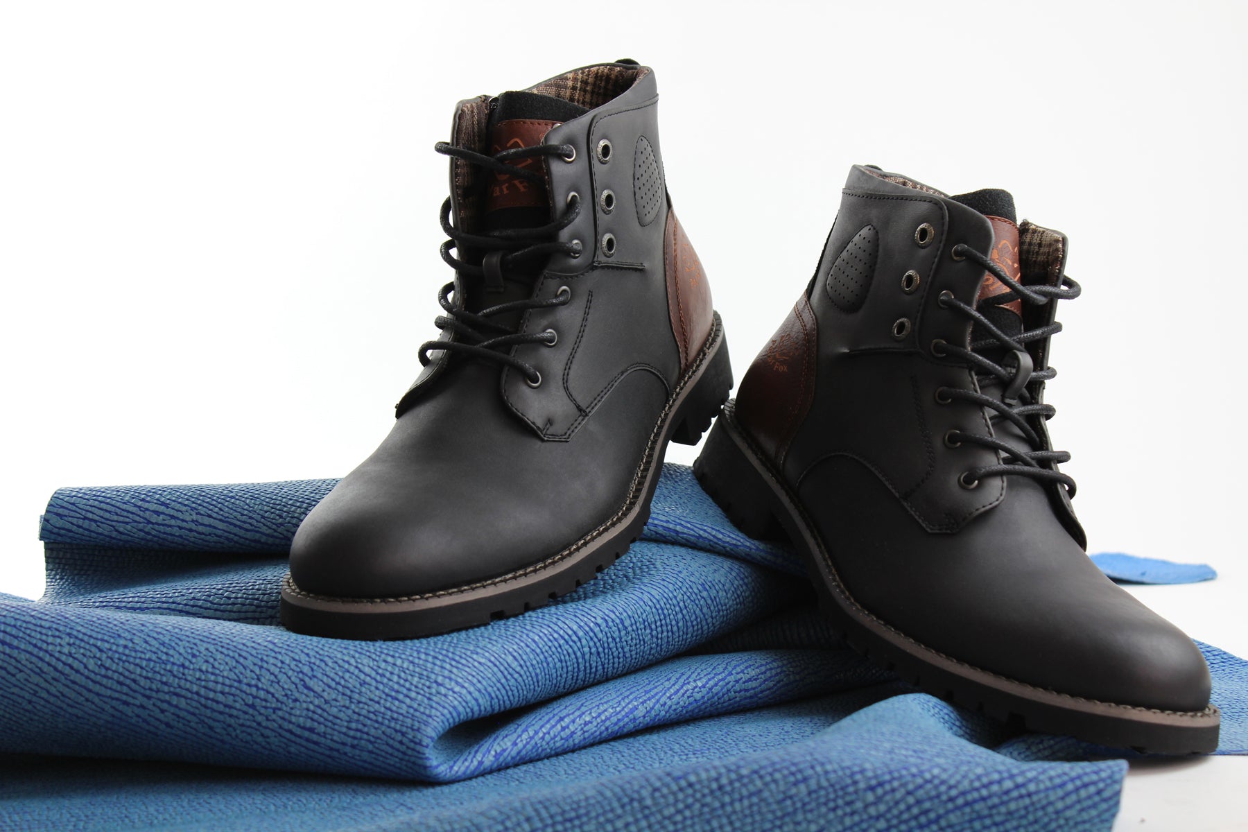 Two-Toned Rugged Boots | Homer by Polar Fox | Conal Footwear | Photographic Paired Angle View