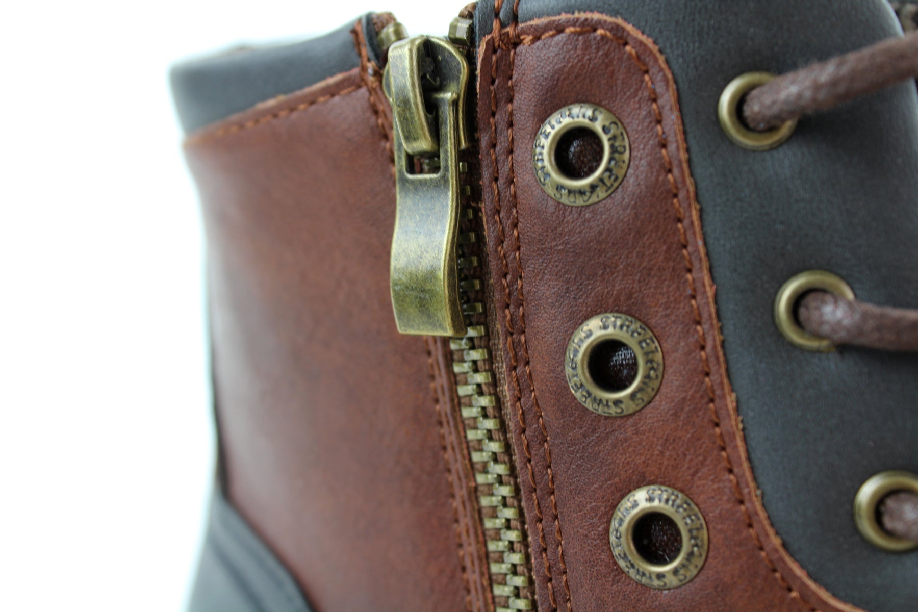 Two-Toned Rugged Boots | Homer by Polar Fox | Conal Footwear | Close-Up Inner Angle View