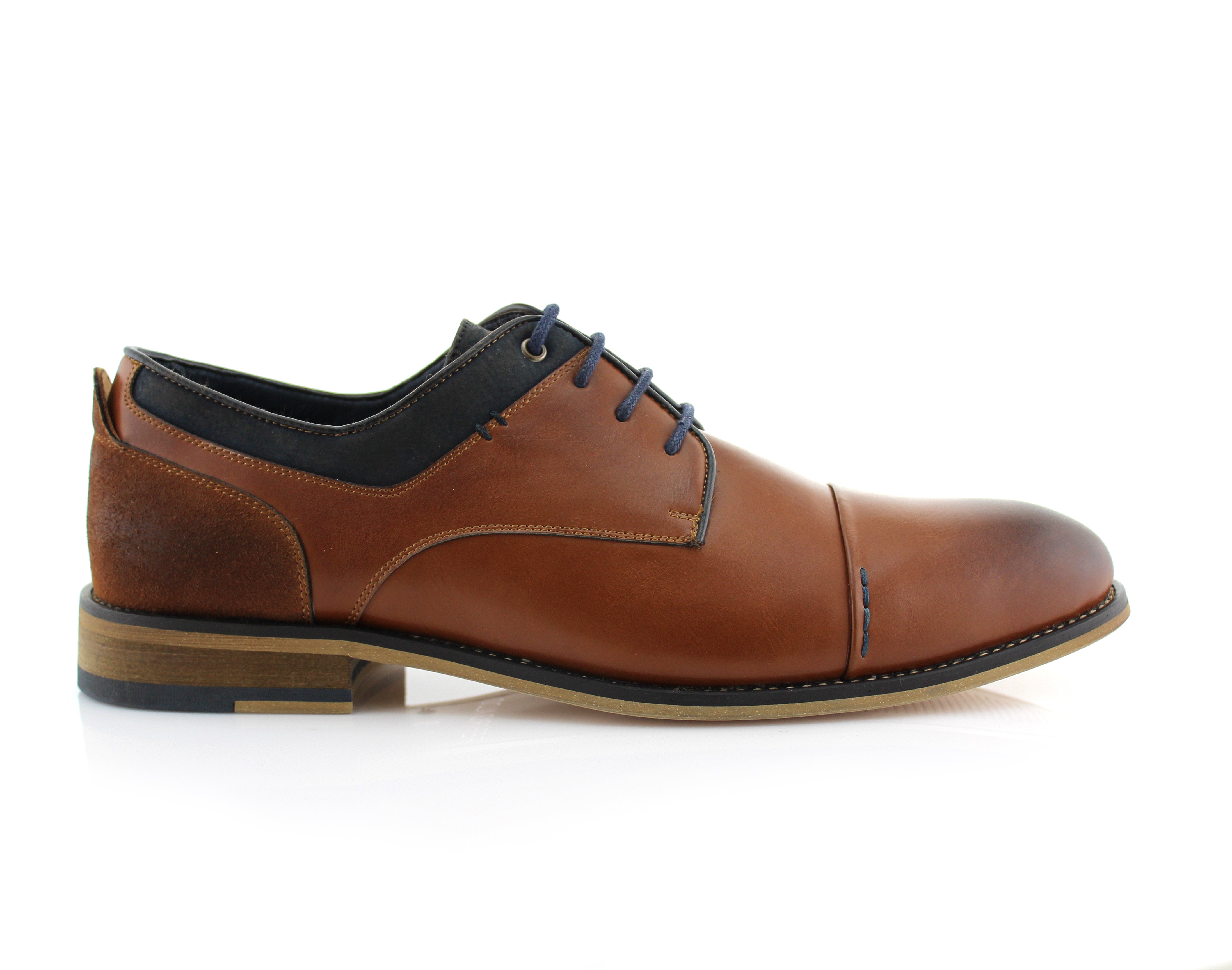 Duo-Textured Burnished Derby | Alexander by Polar Fox | Conal Footwear | Outer Side Angle View