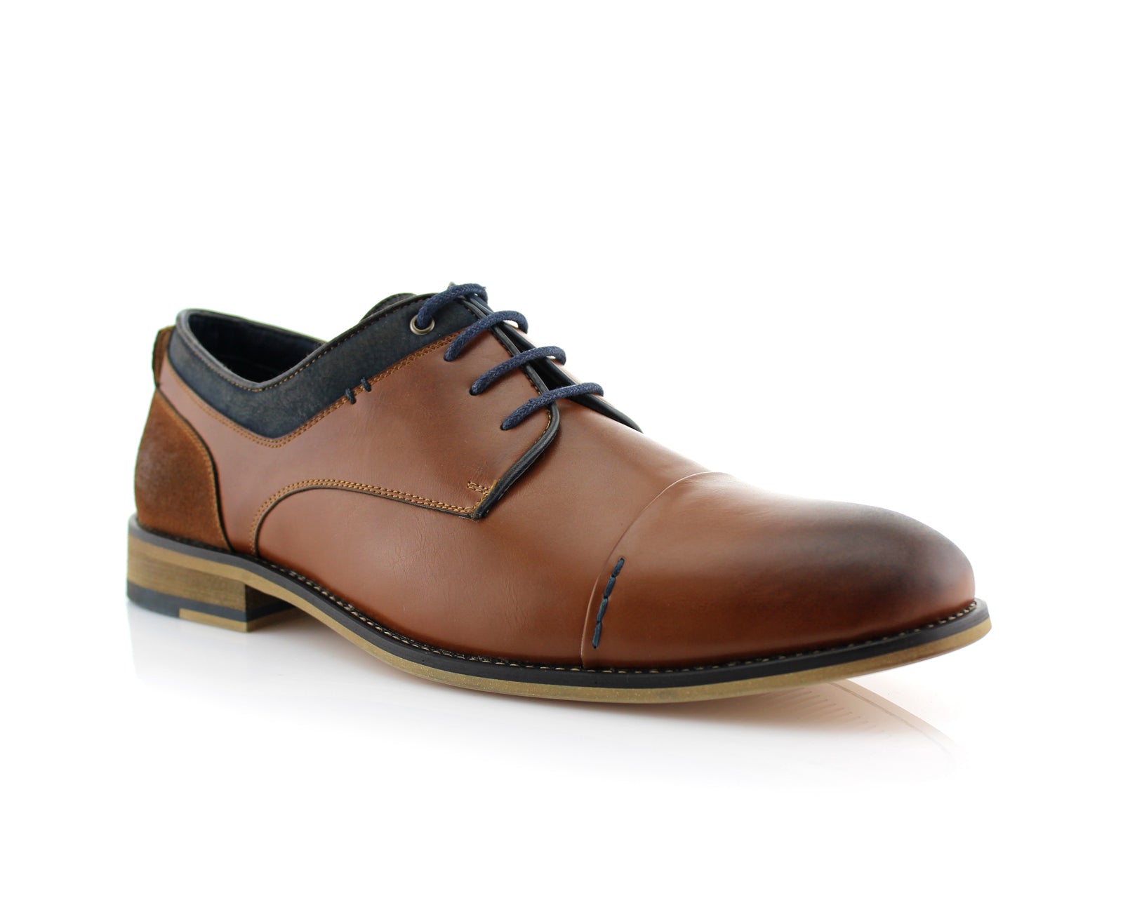 Duo-Textured Burnished Derby | Alexander by Polar Fox | Conal Footwear | Main Angle View
