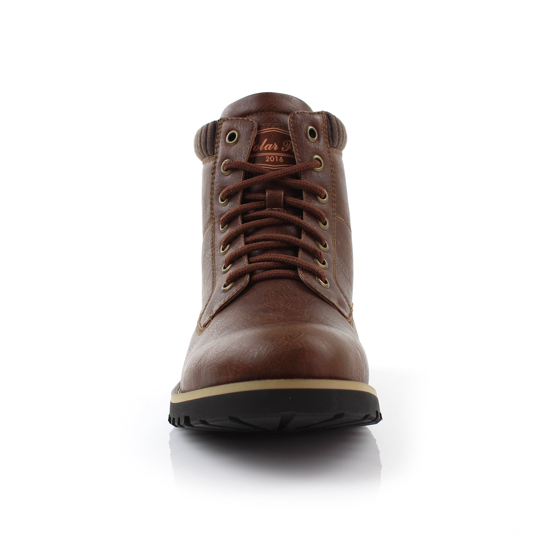 Motorcycle & Combat Boots with Padded Collar | Xander by Polar Fox | Conal Footwear | Front Angle View