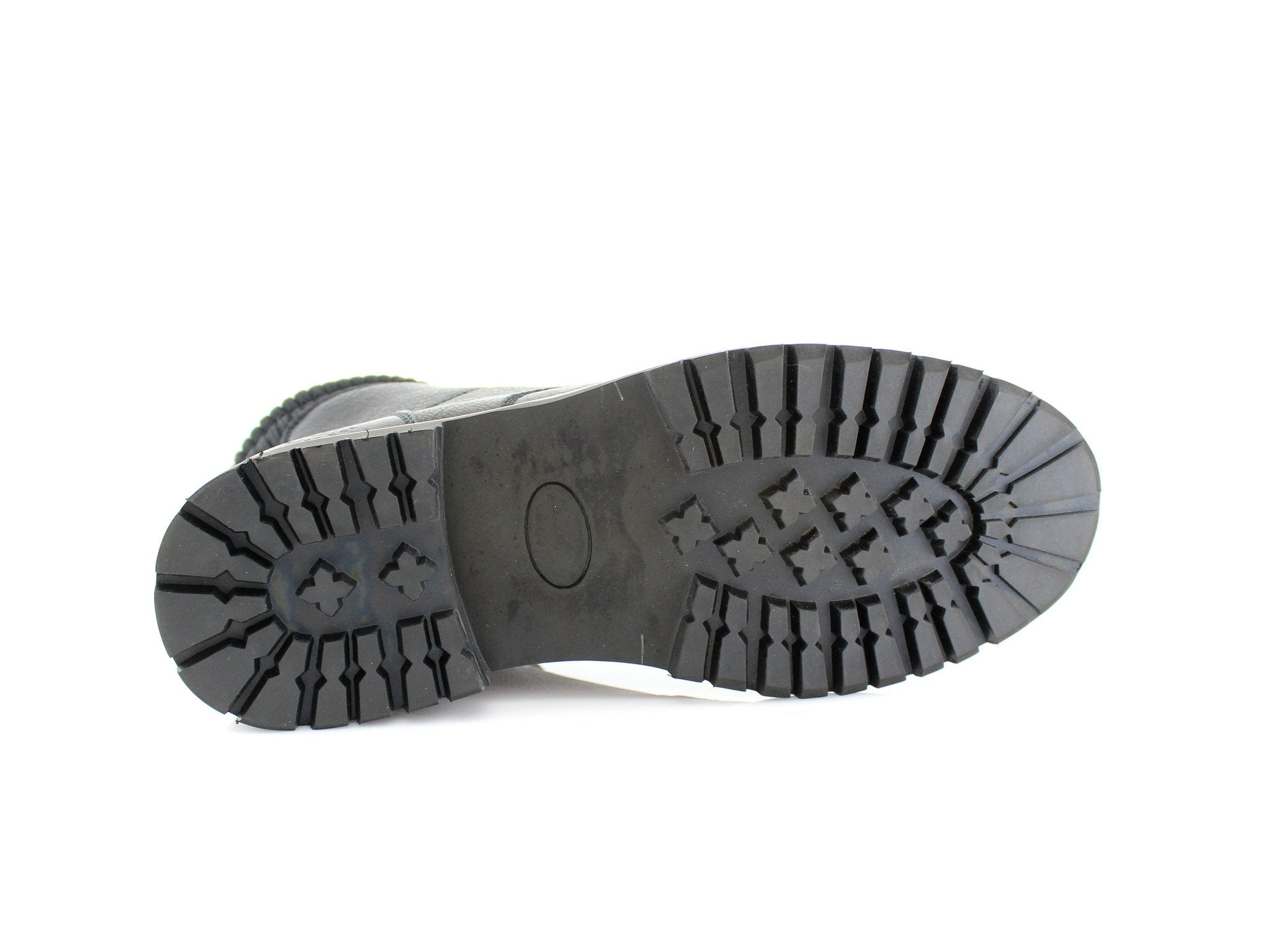 Motorcycle & Combat Boots with Padded Collar | Xander by Polar Fox | Conal Footwear | Bottom Sole Angle View