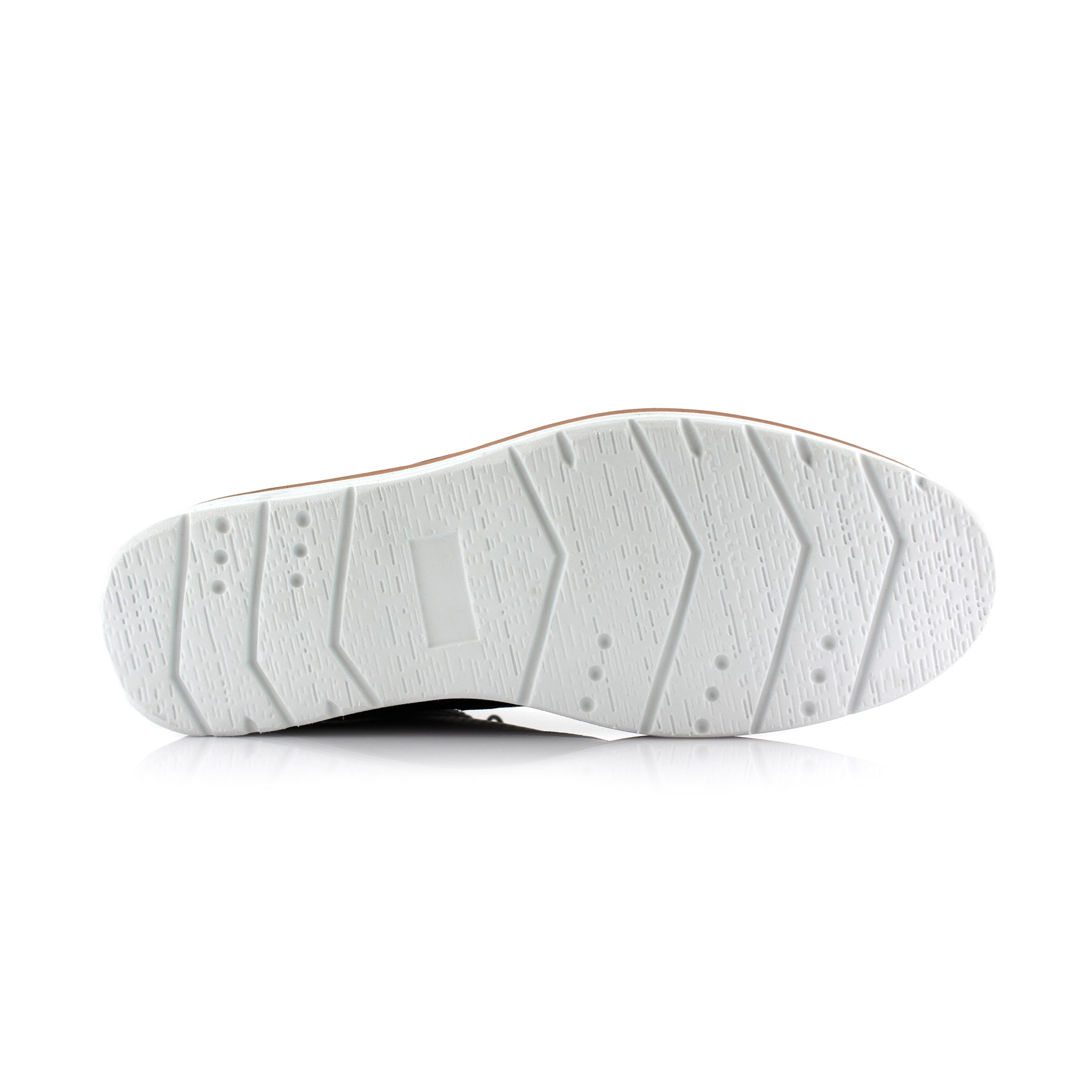Duo-Textured Perforated Sneakers | Sanders by Polar Fox | Conal Footwear | Bottom Sole Angle View