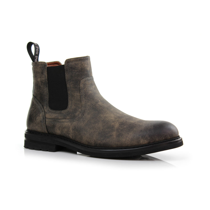 Style Western Chelsea Boots | DUNCAN | Distressed Vegan Leather – CONAL Footwear
