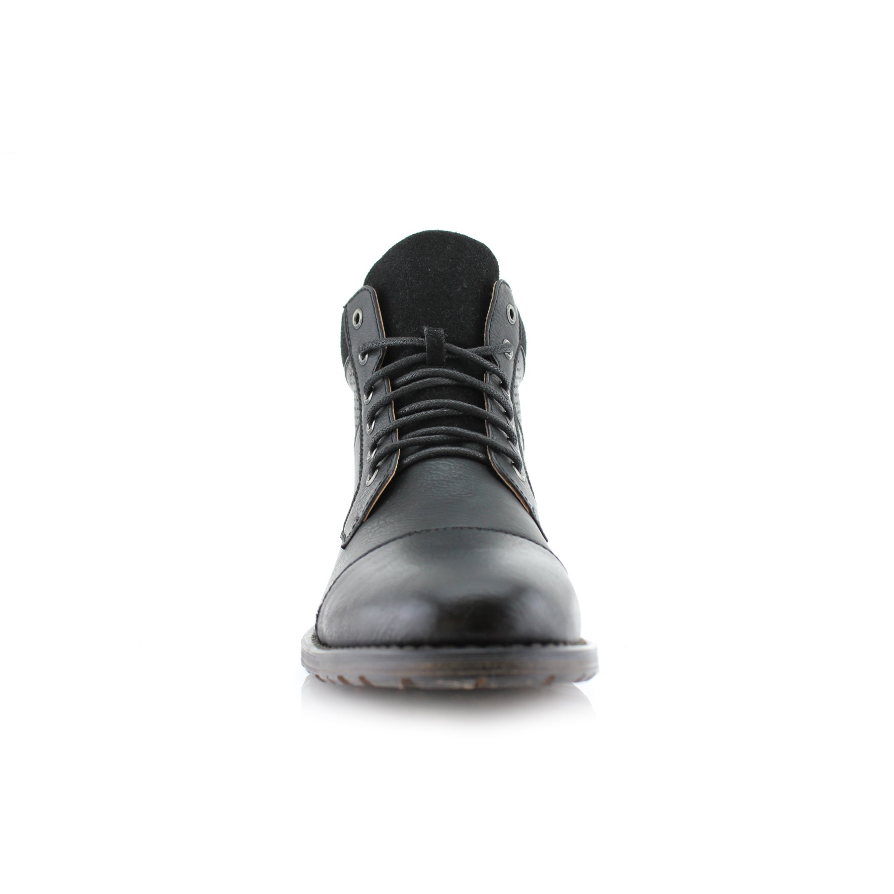 Textured Mid-Top Motorcycle Boots | Christopher by Polar Fox | Conal Footwear | Front Angle View