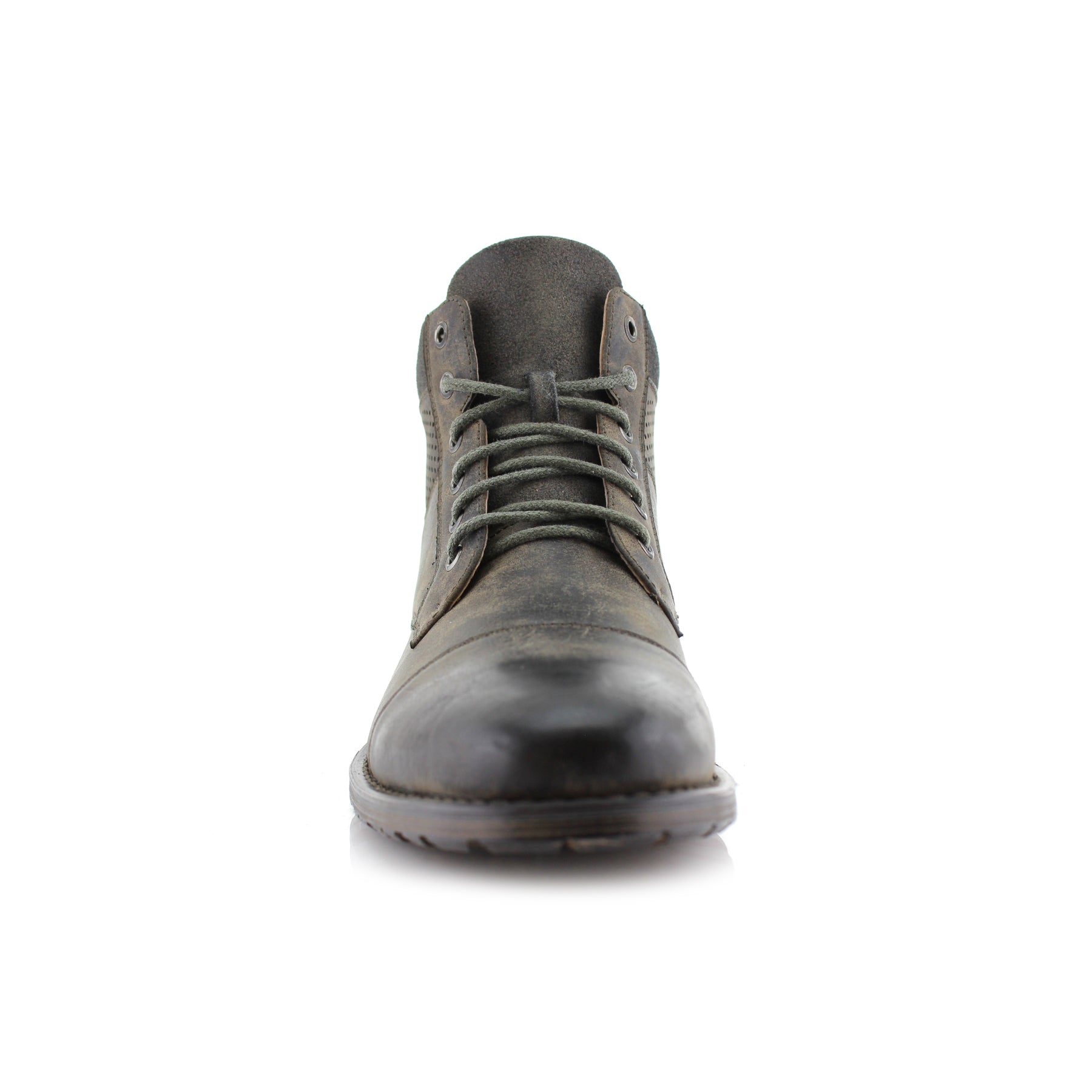 Textured Mid-Top Motorcycle Boots | Christopher by Polar Fox | Conal Footwear | Front Angle View