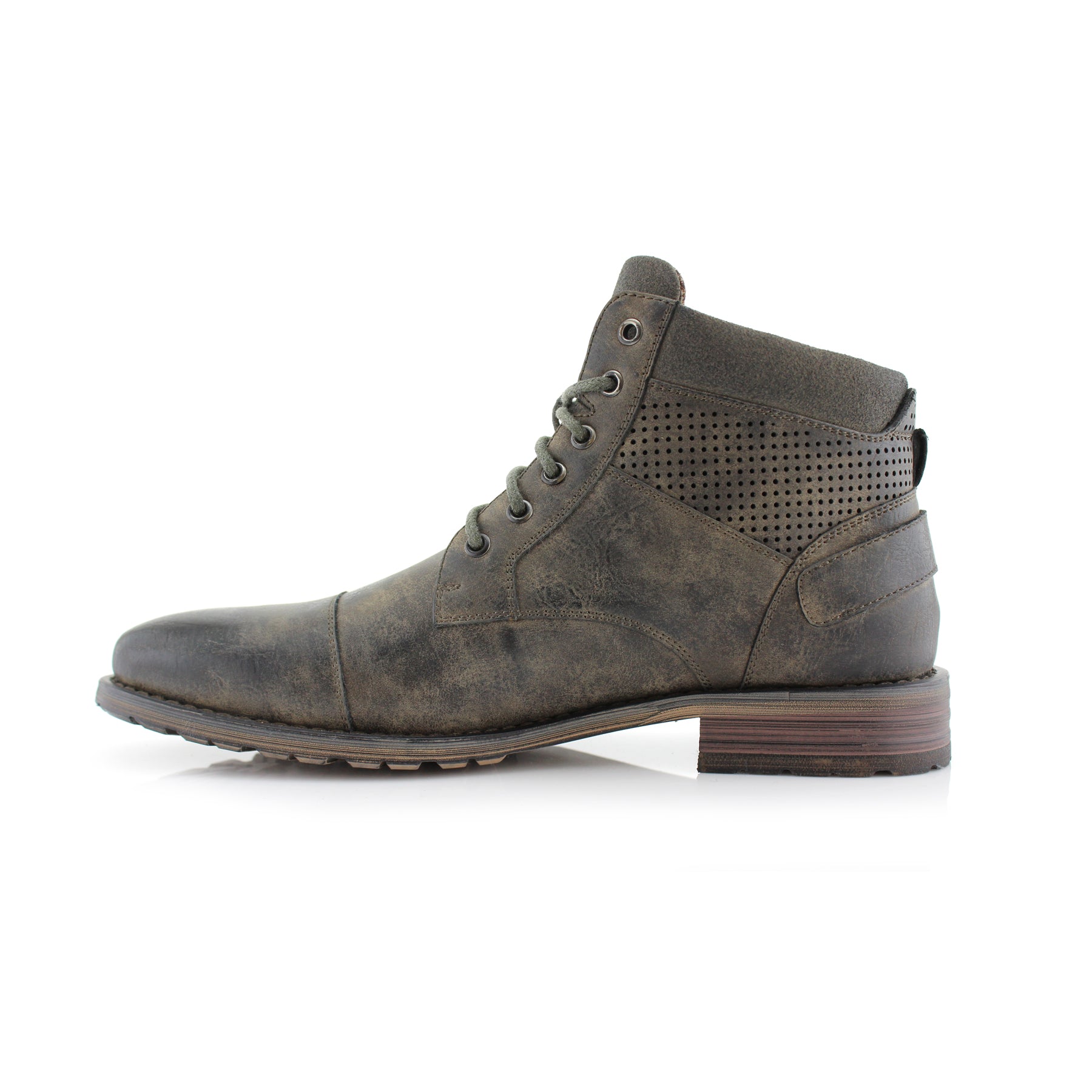 Textured Mid-Top Motorcycle Boots | Christopher by Polar Fox | Conal Footwear | Inner Side Angle View