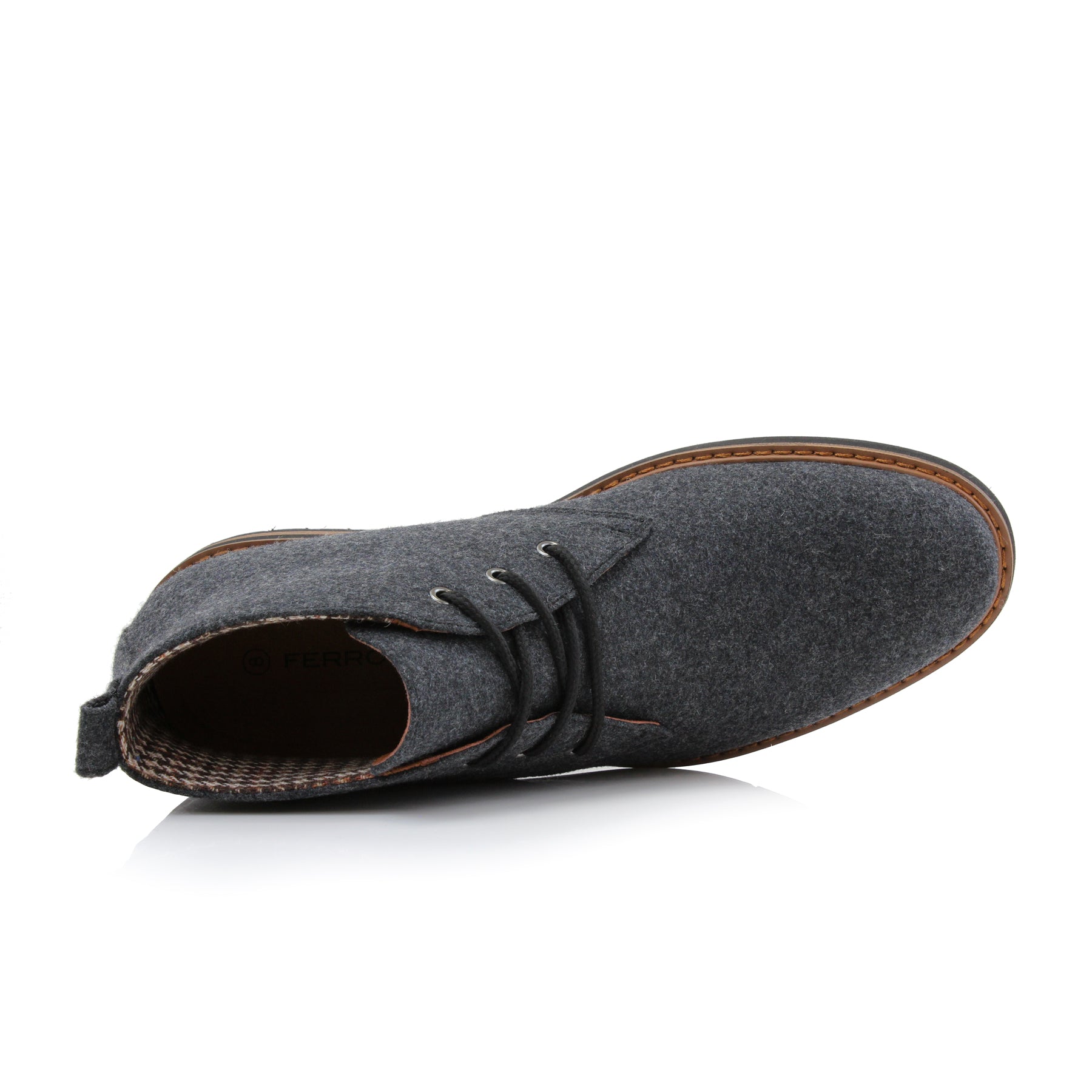 Woolen Chukka Boots | Pablo by Ferro Aldo | Conal Footwear | Top-Down Angle View